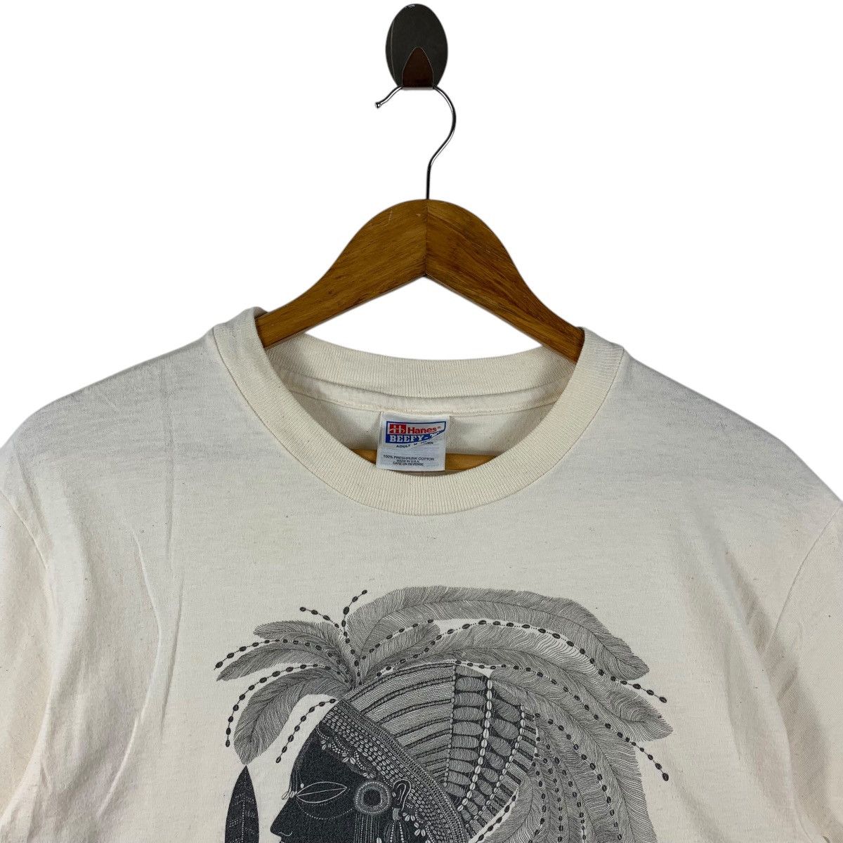 Hanes × Vintage Vintage native AFRICAN art By heidi lange 96 tee Size US M / EU 48-50 / 2 - 2 Thumbnail