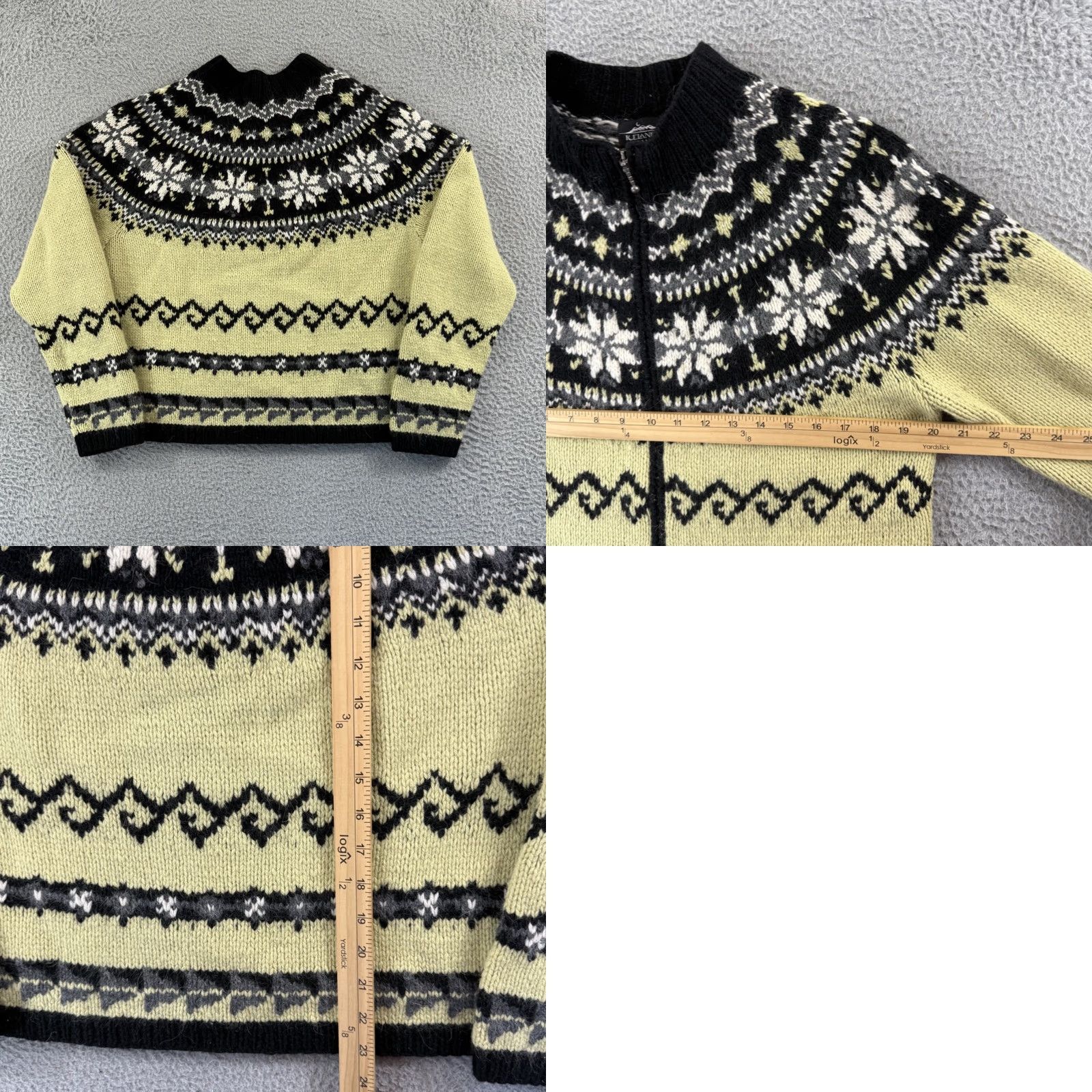 Vintage VINTAGE Icelandic Design Sweater Womens M Angora Lambswool Zip Nordic Outdoor Size M / US 6-8 / IT 42-44 - 8 Thumbnail