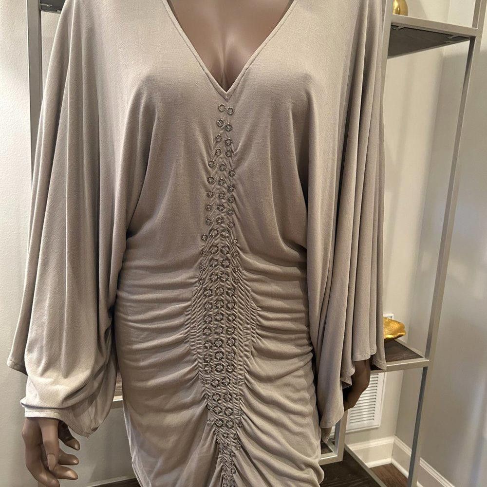 Bcbgmaxazria BCBG Heather Grey Midi with Grommet MIddle Size M / US 6-8 / IT 42-44 - 4 Thumbnail