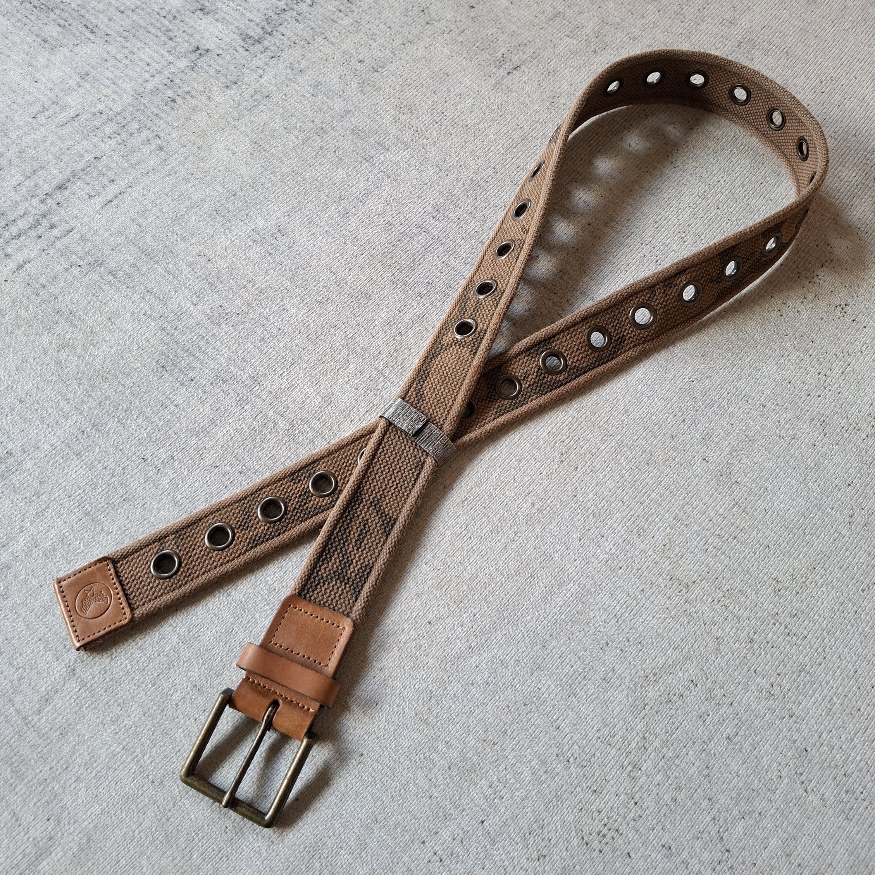 Avirex 💣Us air force solid brass military leather/canvas belt Size ONE SIZE - 8 Thumbnail