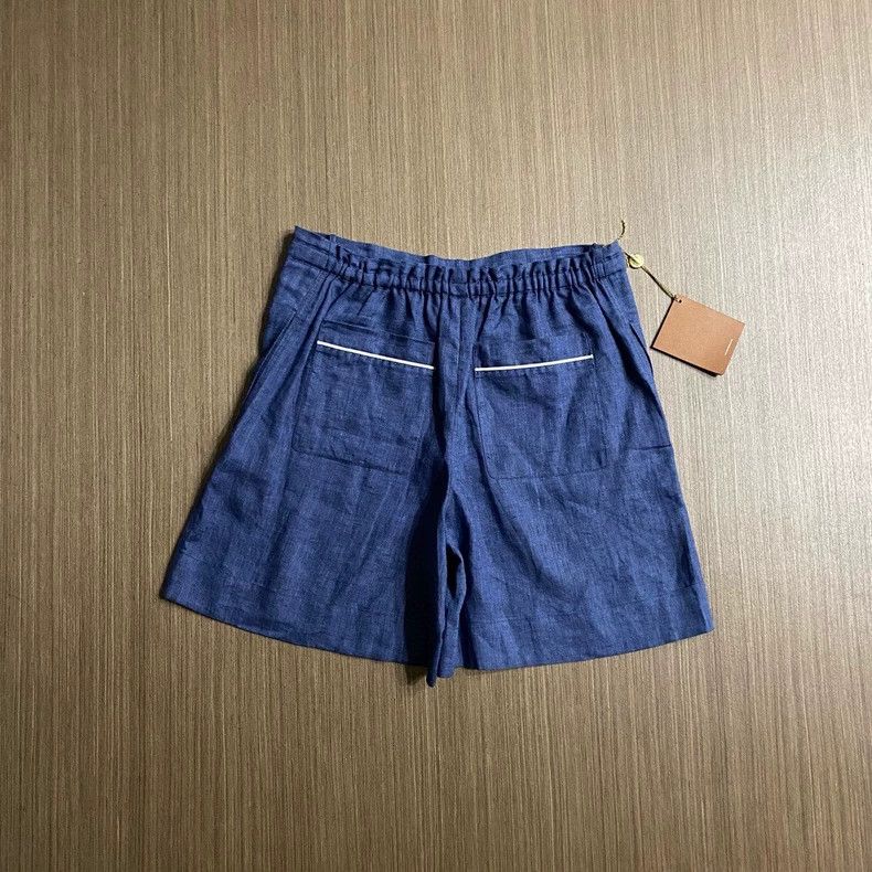 Loro Piana LORO PIANA Ladies' linen casual shorts 100% aloe vera line Size 25" / US 0 / IT 36 - 3 Thumbnail