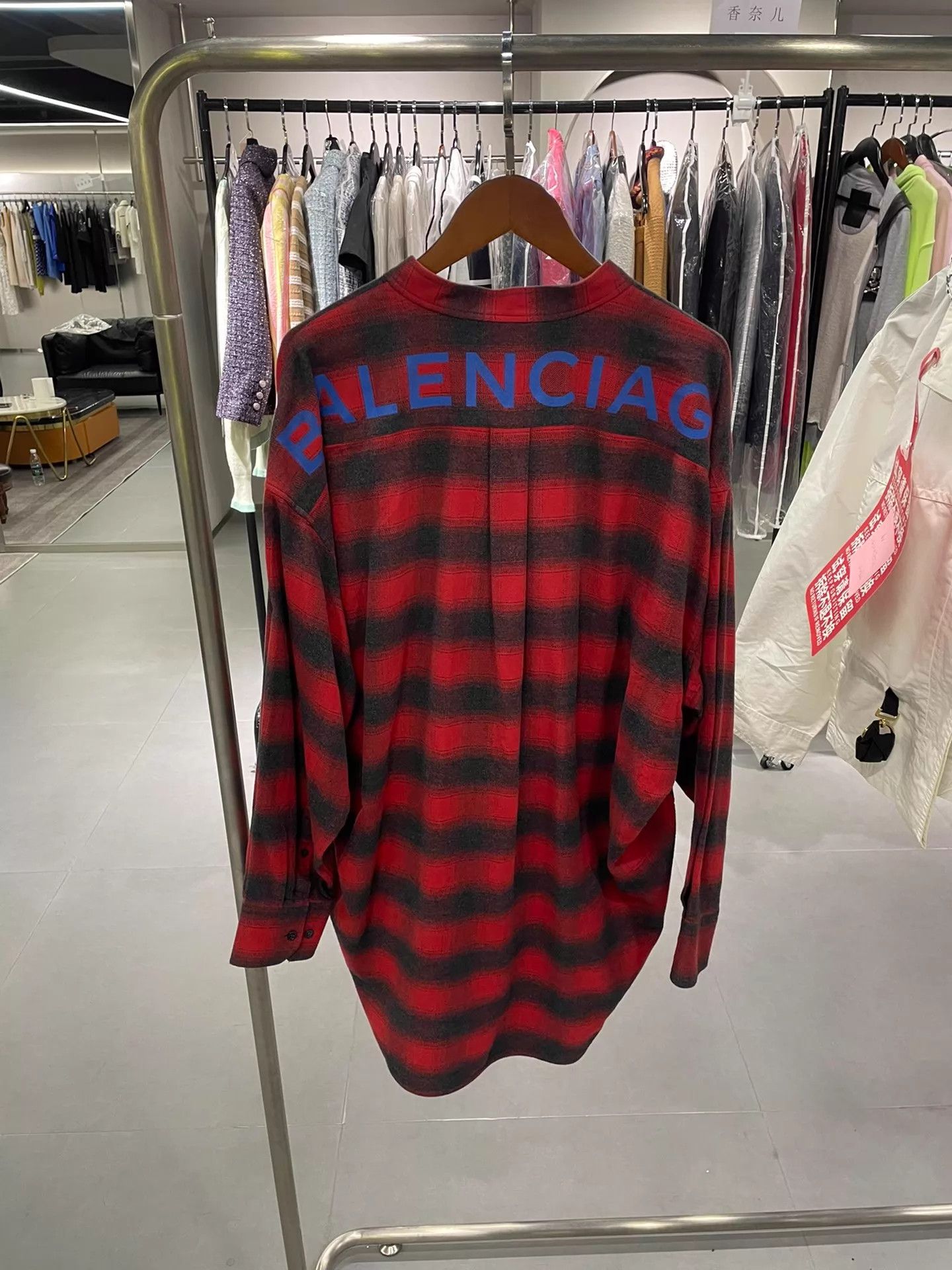 Balenciaga BALENCIAGA Big Logo Striped Shirt 36 Very Good Authentic Size XS / US 0-2 / IT 36-38 - 4 Thumbnail