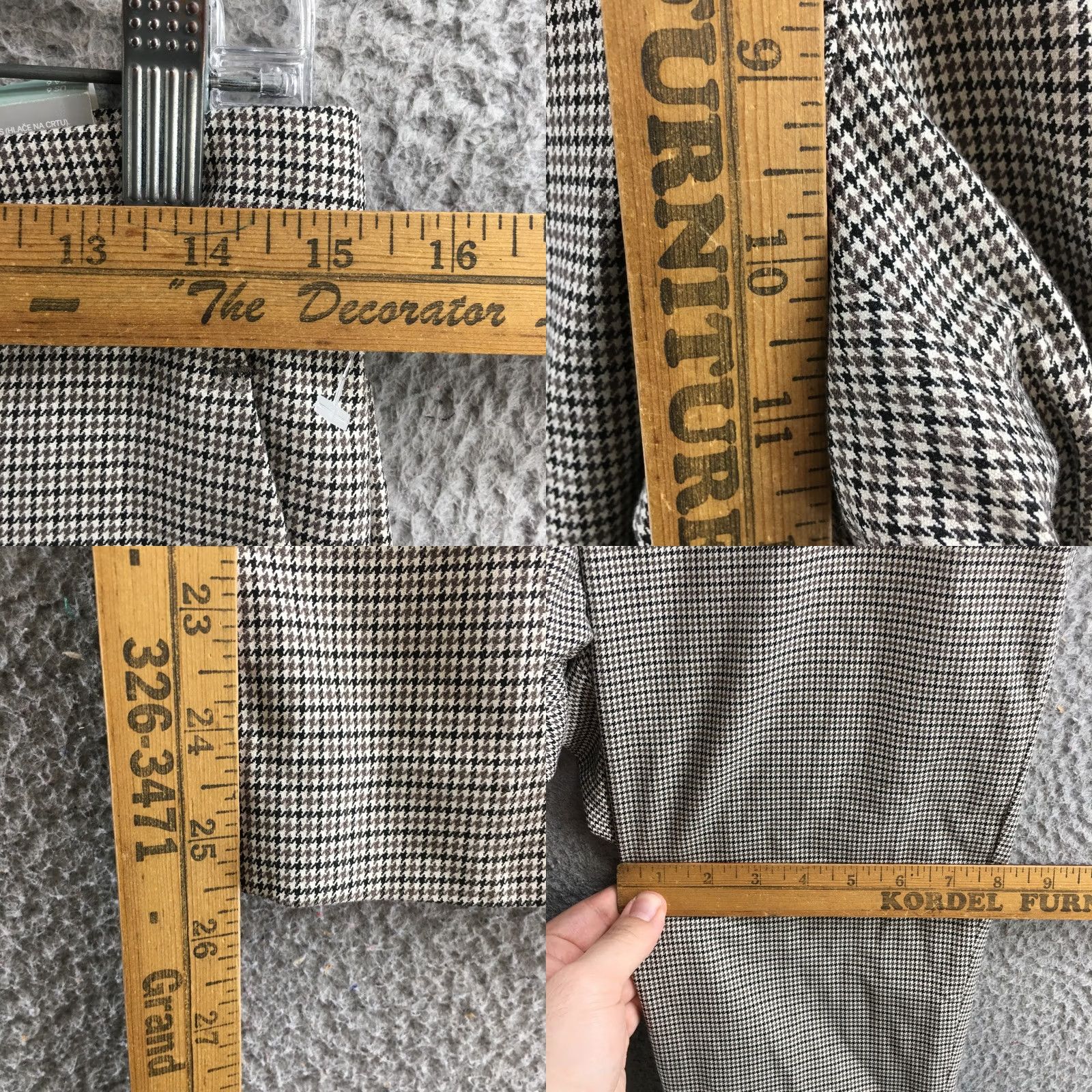 H&M H&M Trouser Slacks Skinny Pants Womens 6 Multicolor Houndstooth Mid Rise Zip NEW Pants Women Slim Streetwear Classic Womens Size 28" / US 6 / IT 42 - 8 Thumbnail