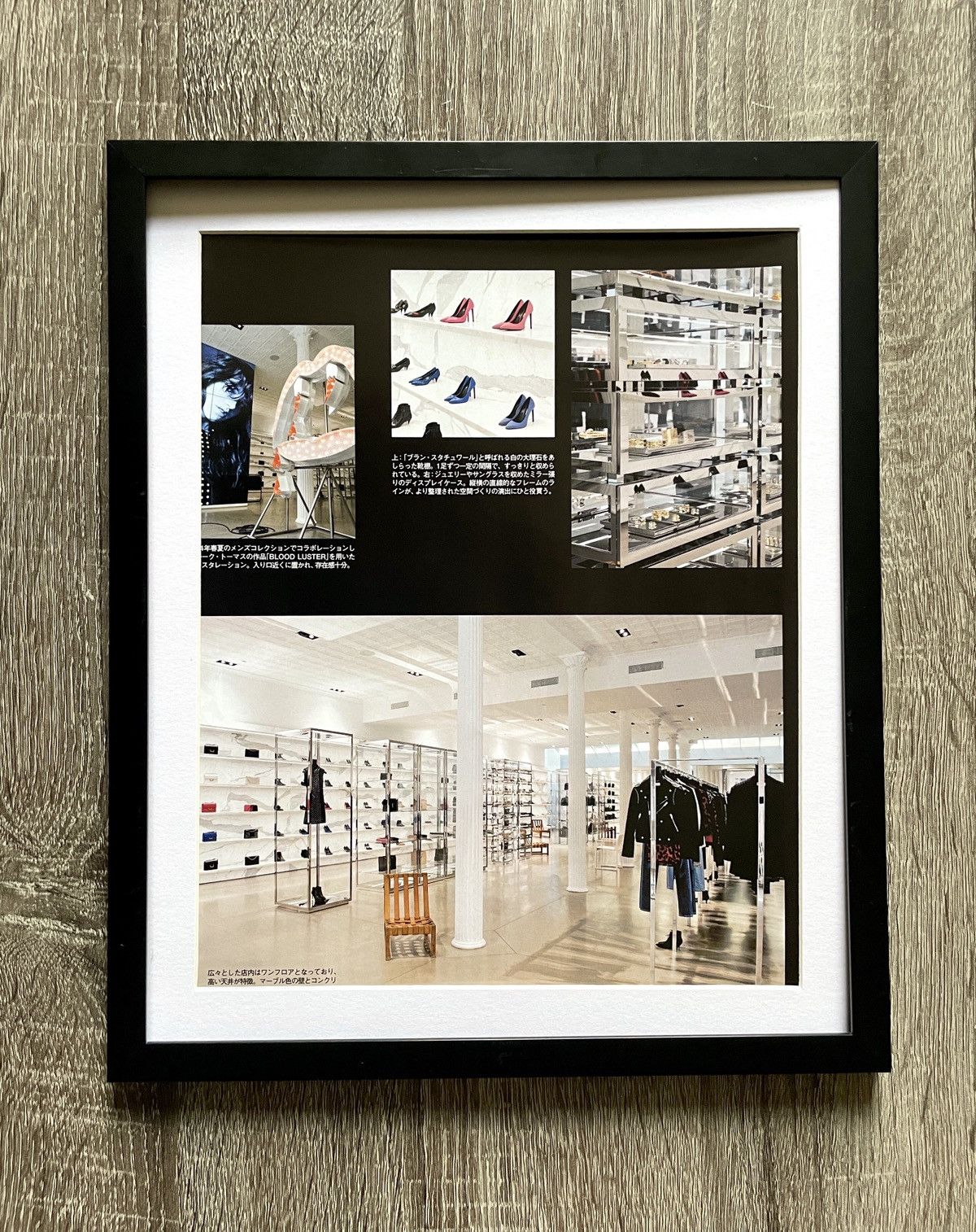 Hedi Slimane × Saint Laurent Paris × Yves Saint Laurent Hedi slimane Saint Laurent Store framed poster 9x11 Size ONE SIZE - 1 Thumbnail