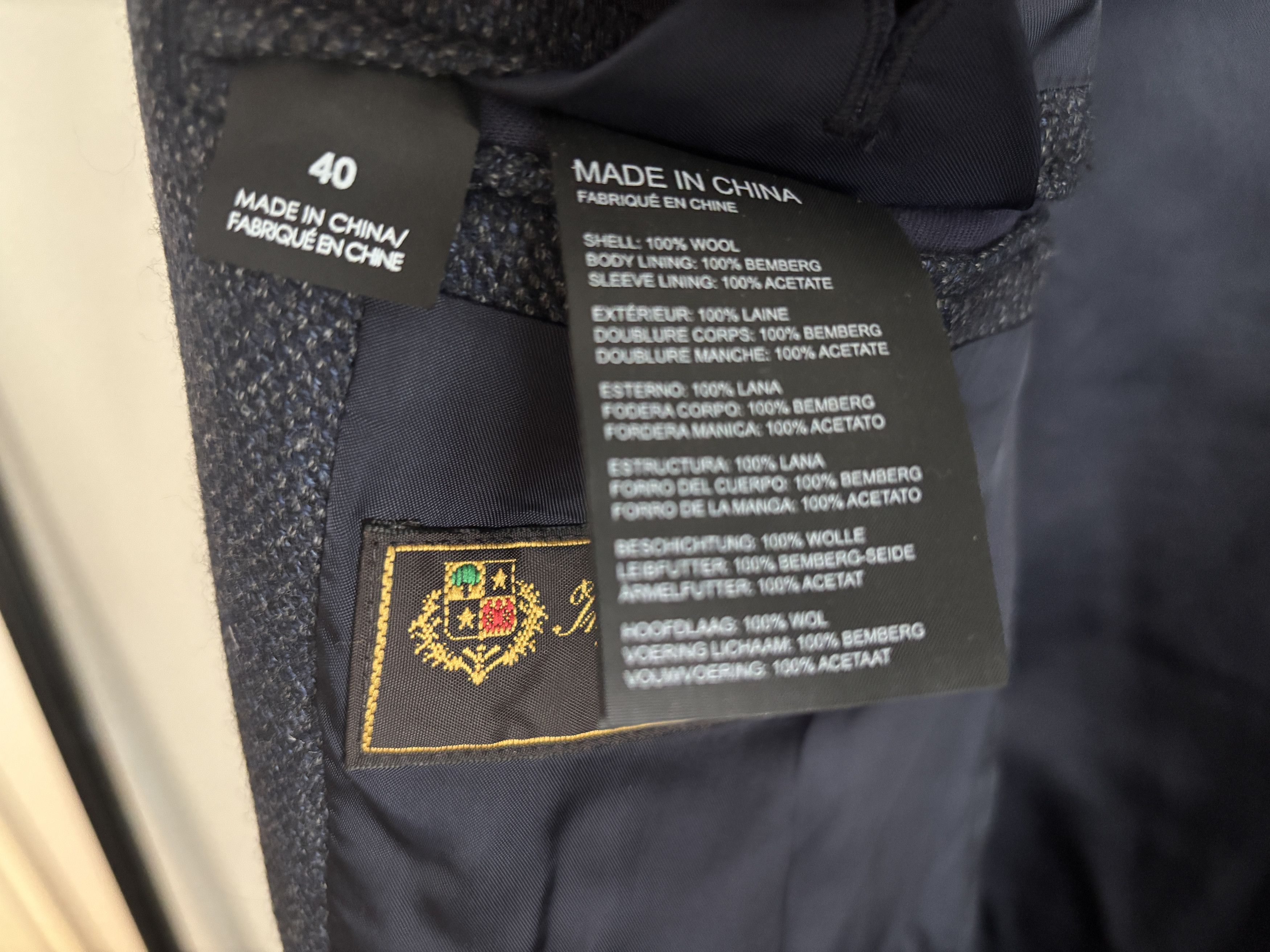 Club Monaco $600 Loro Piana Blue Wool Dream Tweed Overcoat/ Car Coat Size US M / EU 48-50 / 2 - 5 Thumbnail