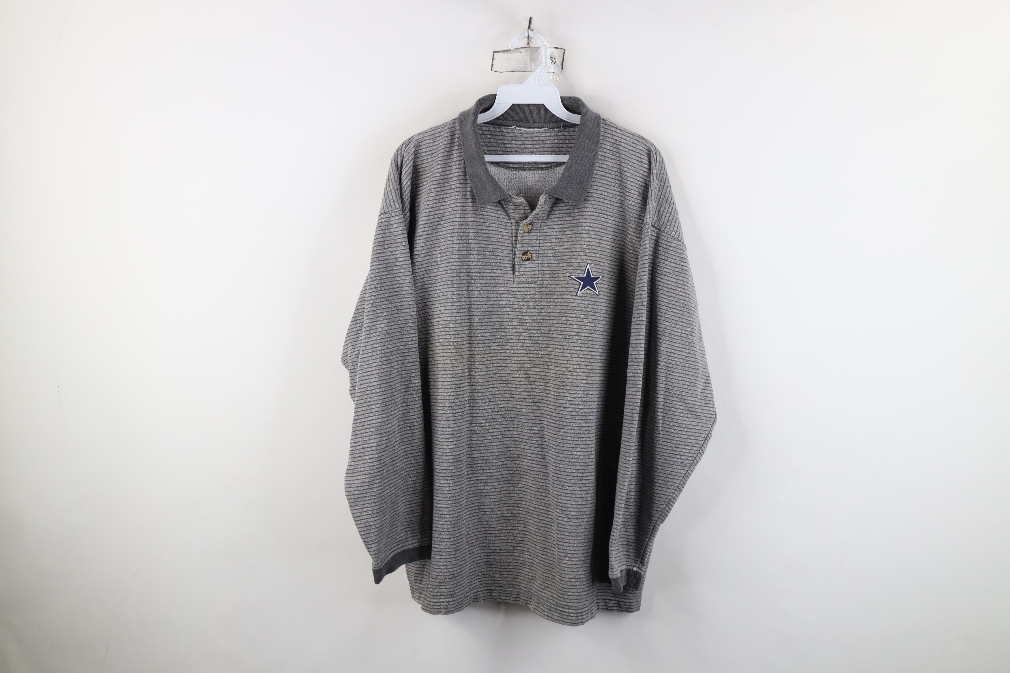 Vintage Vintage 90s Heavyweight Cowboys Football Long Sleeve Polo Size US XL / EU 56 / 4 - 1 Thumbnail