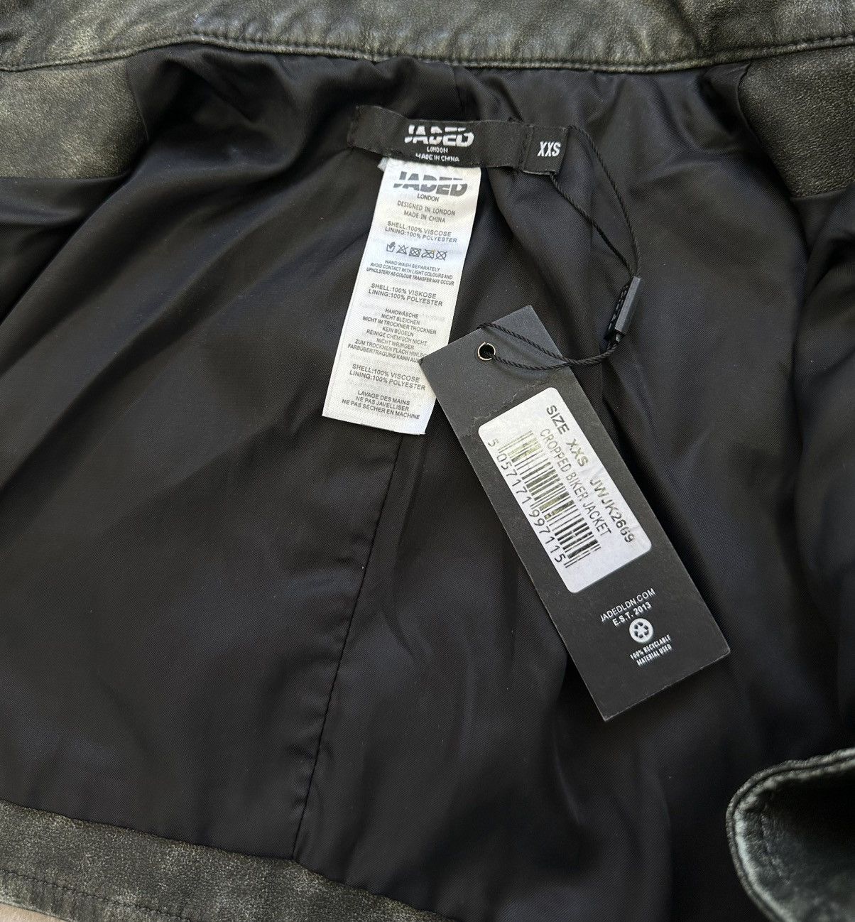 Jaded London 2000s Leather Jacket Jaded XXS Size Archive Y2K Size XXS / US 00 / IT 34 - 4 Thumbnail