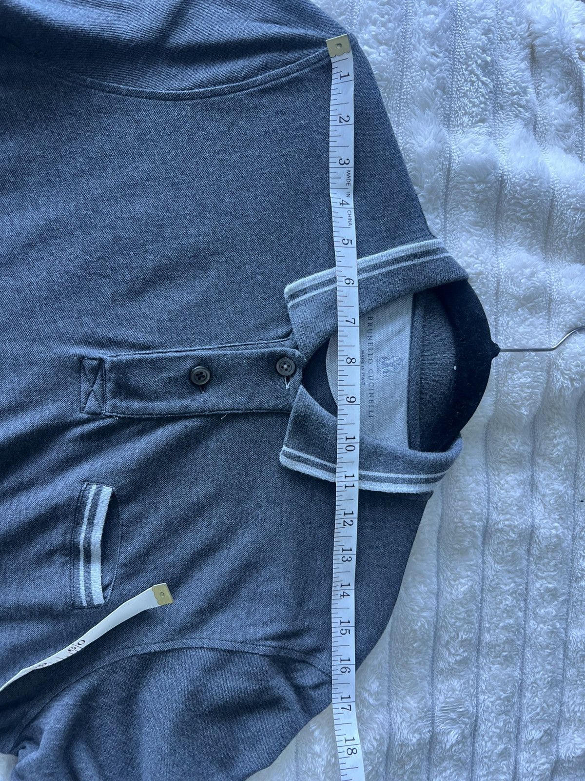 Brunello Cucinelli Brunello Cucinelli Polo with Pocket Size US S / EU 44-46 / 1 - 17 Thumbnail