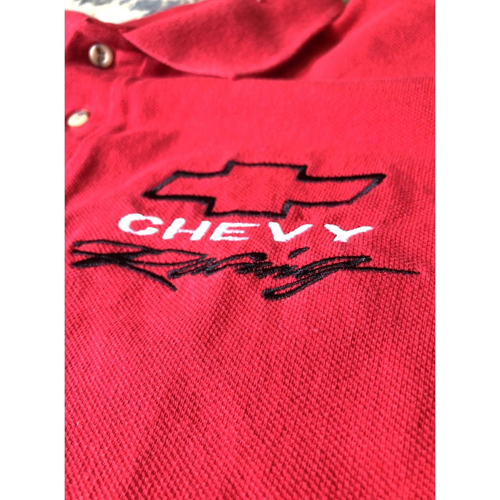 Vintage VINTAGE Chevrolet Polo Shirt Men XL Red Racing 90s Made In USA Size US XL / EU 56 / 4 - 7 Thumbnail