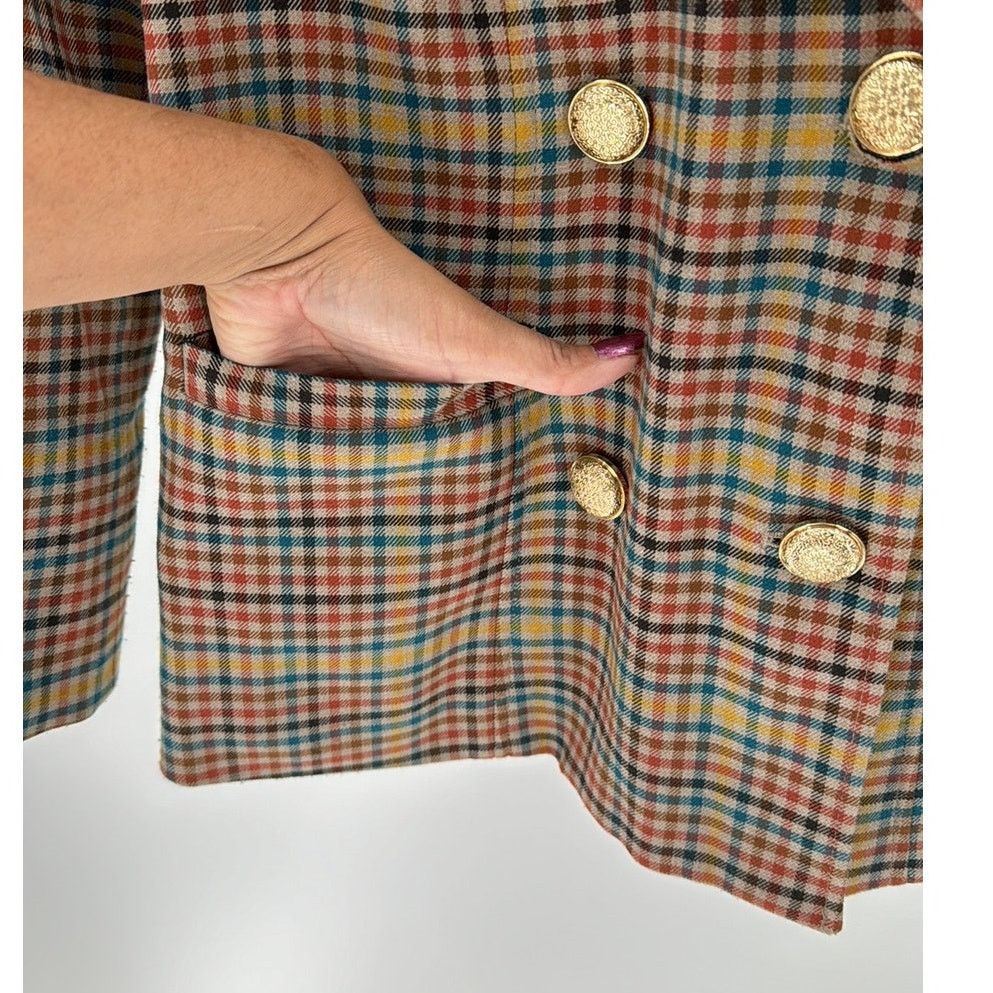 Other International Concepts plaid double breasted Blazer sz XS Size XS / US 0-2 / IT 36-38 - 4 Thumbnail
