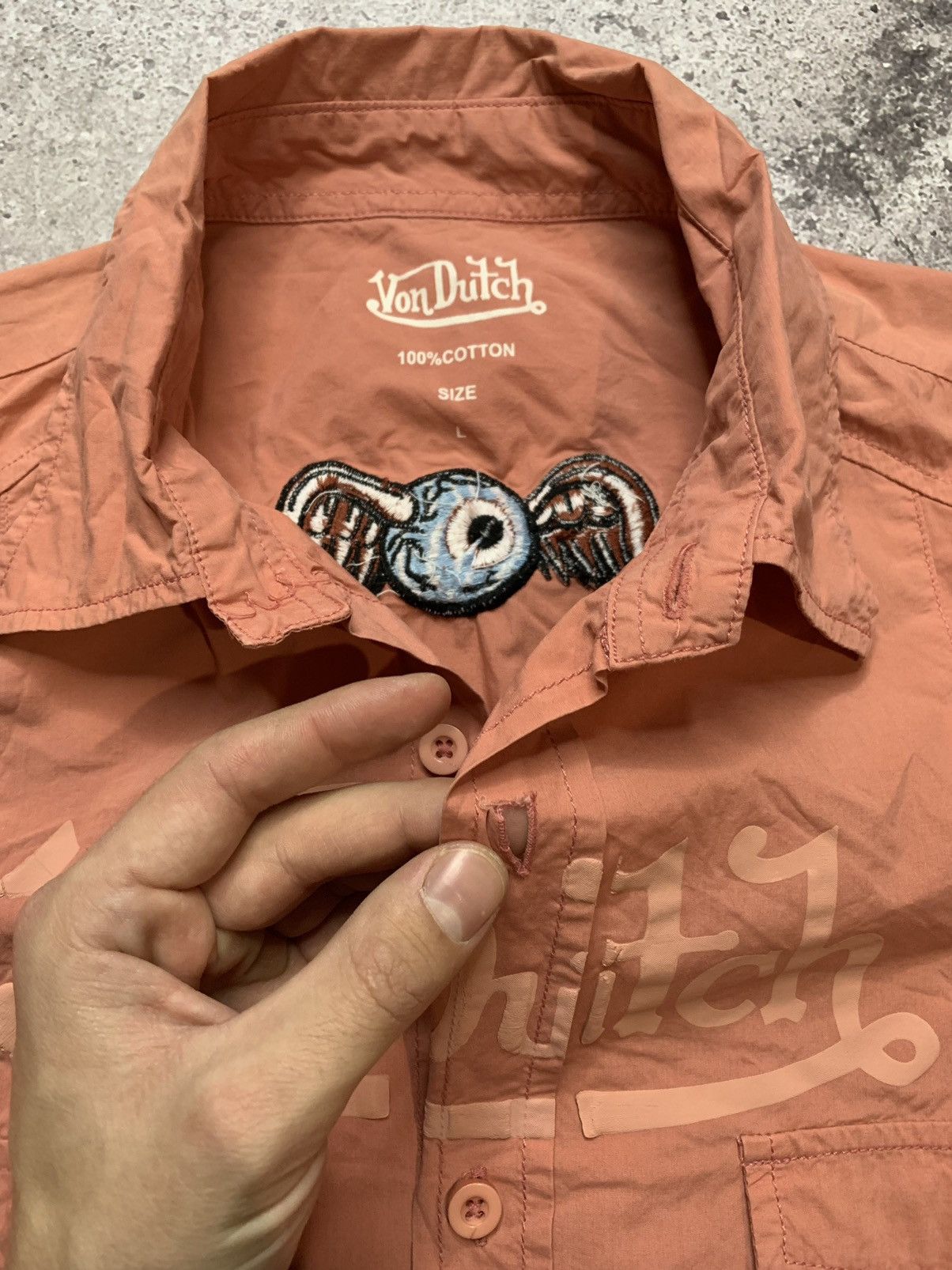 Vintage × Von Dutch Von Dutch vintage shirt spell out y2k logo Size US L / EU 52-54 / 3 - 5 Thumbnail