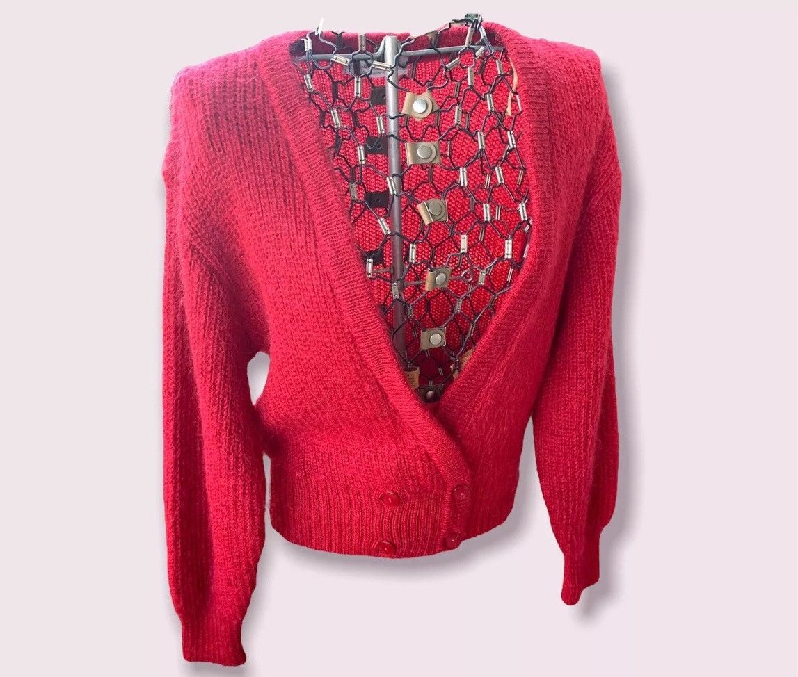 Vintage Vintage St Michael Mohair Cardigan Women’s Sweater Size L / US 10 / IT 46 - 2 Thumbnail