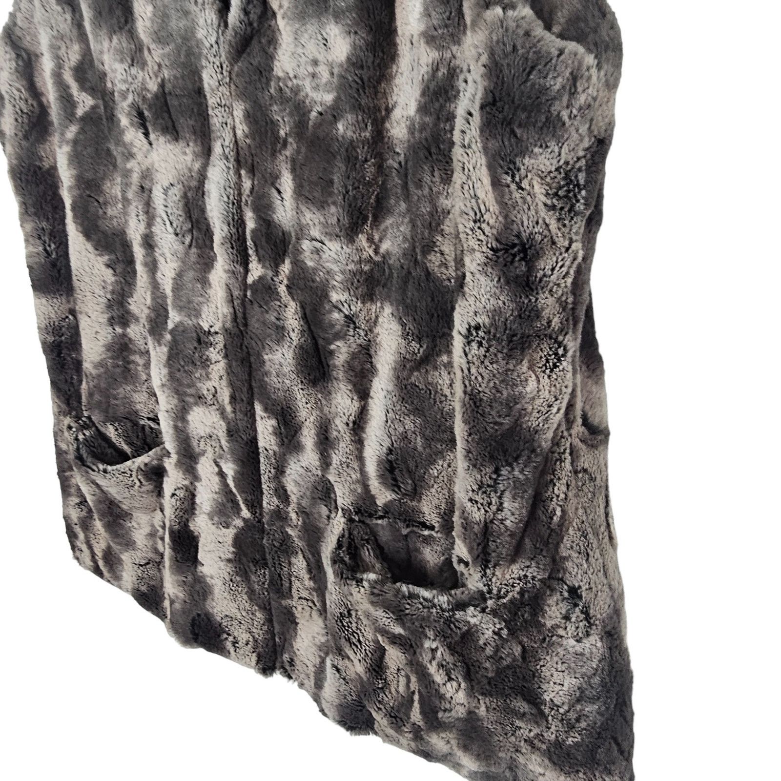 Adrianna Papell Adrienne Landau Womens Faux Fur Animal Print Vest Size 1X Size XL / US 12-14 / IT 48-50 - 4 Thumbnail