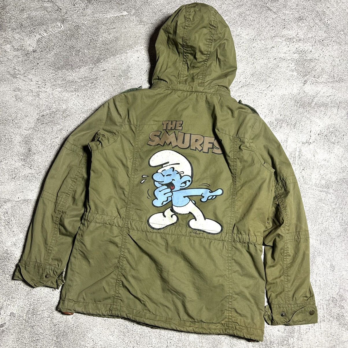 Cartoon Network Vintage M65 Jacket Whole Hauss THE SMURFS Size US L / EU 52-54 / 3 - 25 Thumbnail