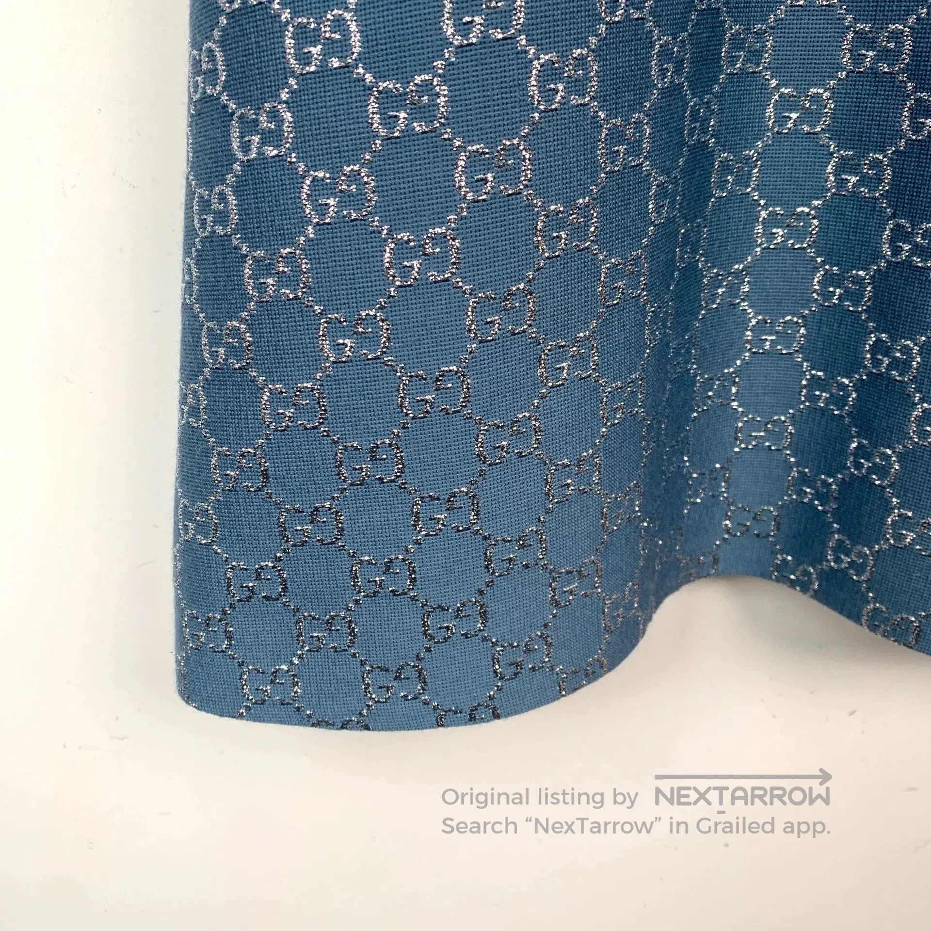 Gucci Gucci Blue Logo Print Short. Size US XS / EU 42 / 0 - 4 Thumbnail