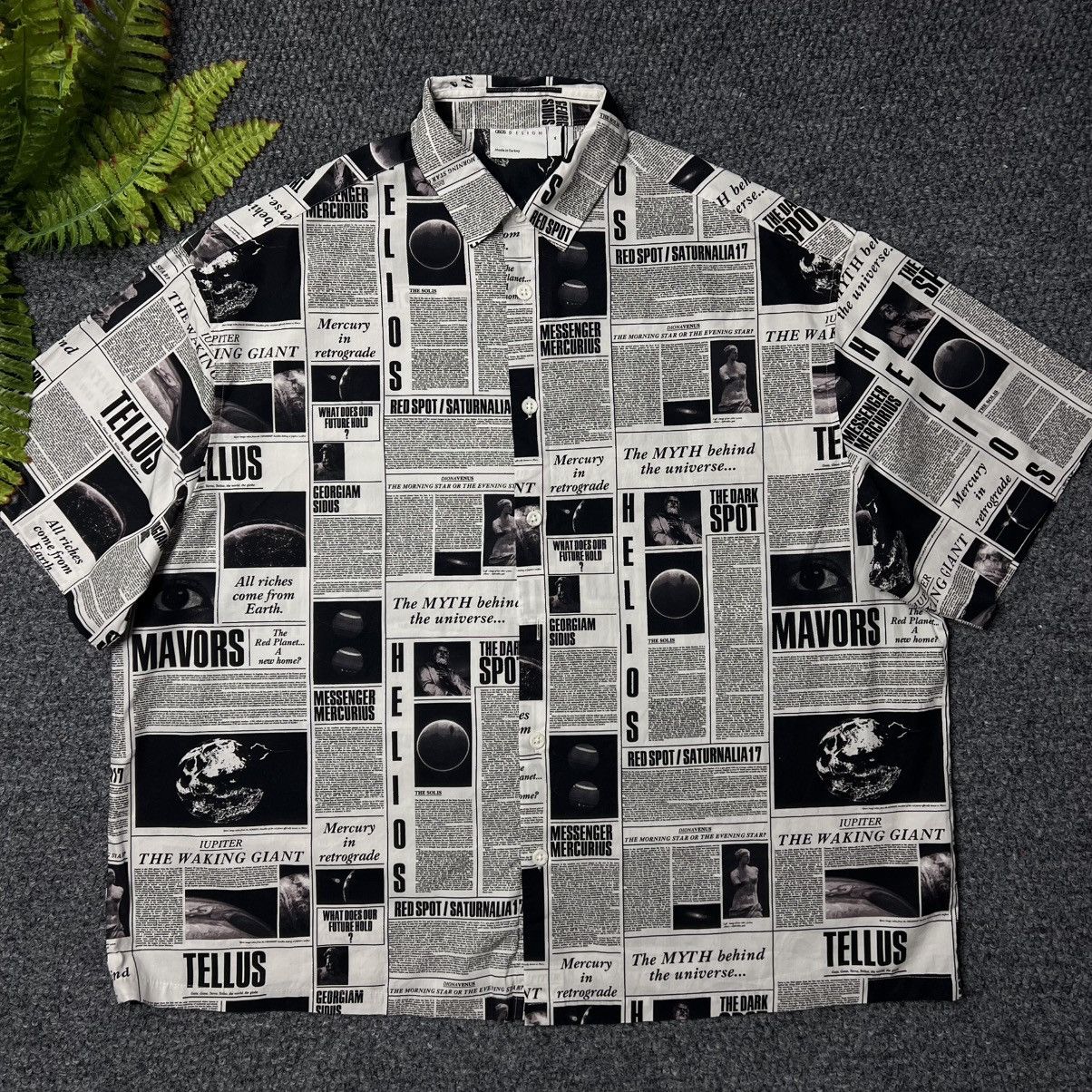 Designer ASOS DESIGN boxy oversized shirt in all over newspaper print Size US M / EU 48-50 / 2 - 5 Thumbnail