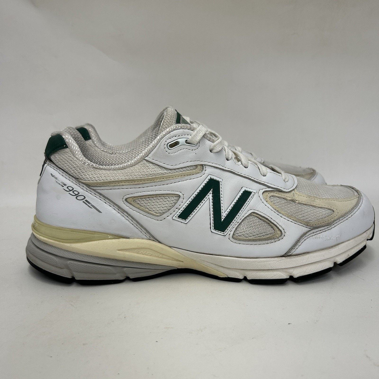 New Balance New Balance X Teddy Santis 990V4 “White Green” U990TC4 Size US 12 / EU 45 - 4 Thumbnail
