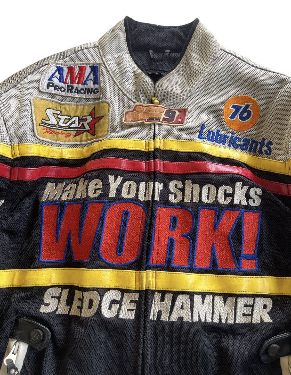 YELLOW CORN Vintage Yellow Corn X Lubricant NHRA Racing Schoeller Jacket Size US L / EU 52-54 / 3 - 14 Thumbnail
