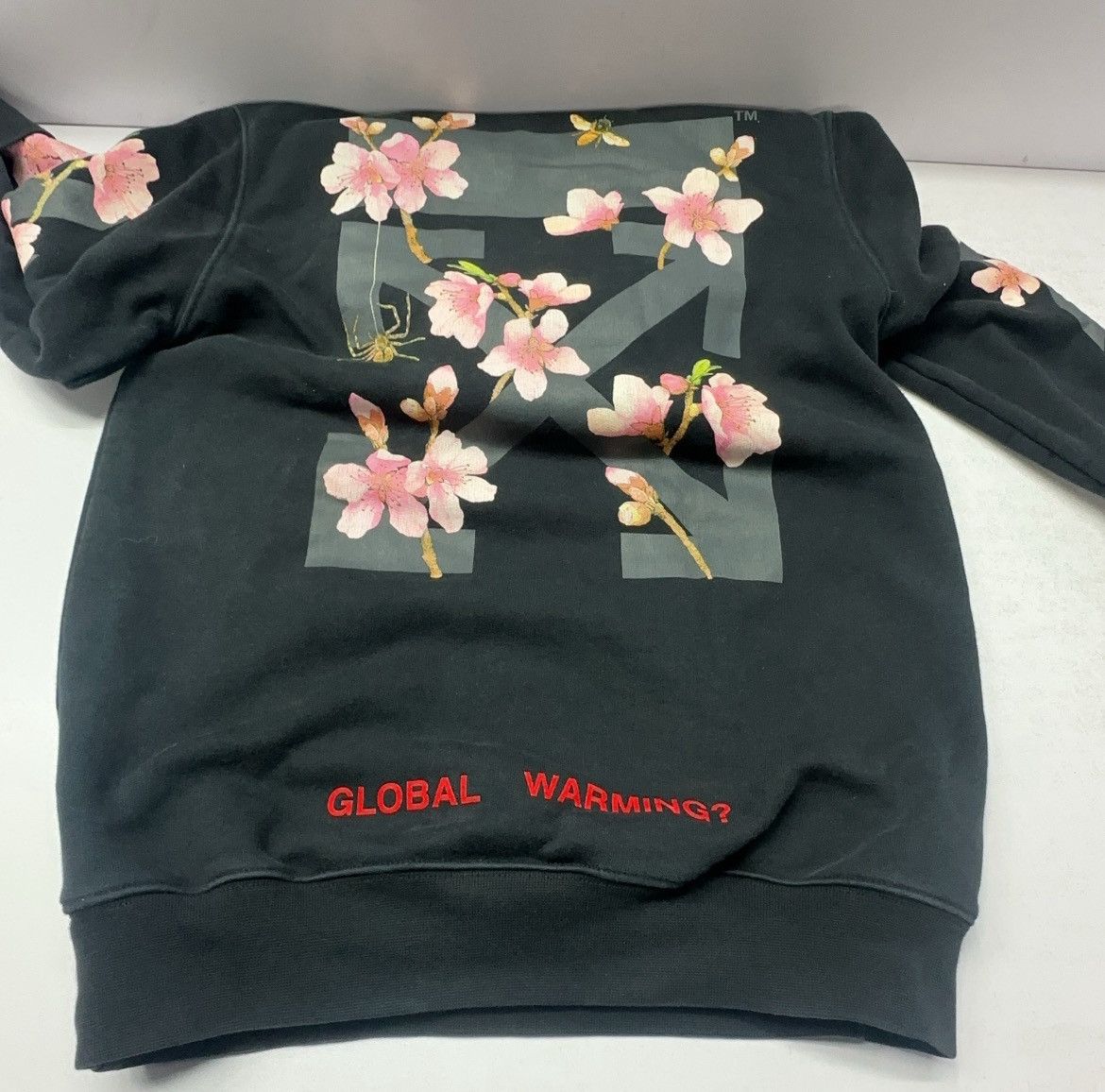 Off-White Off-White Global Warming Sakura Flower Hoodie Size XXS / US 00 / IT 34 - 7 Thumbnail