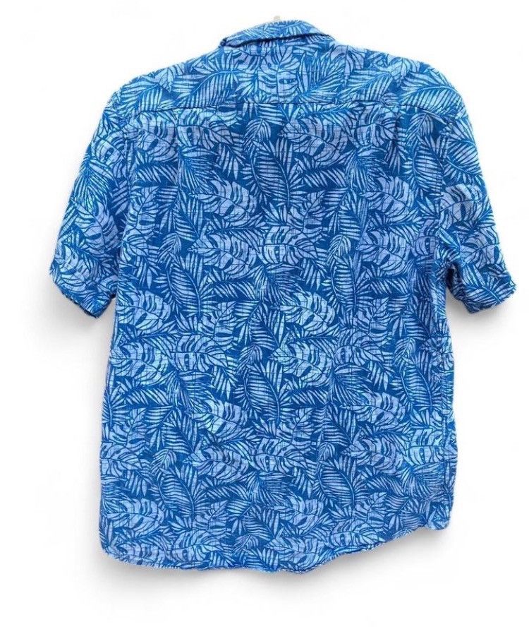 Izod Izod Saltwater Blue Leaf Pattern Button-Up Shirt Size M Size US M / EU 48-50 / 2 - 2 Thumbnail