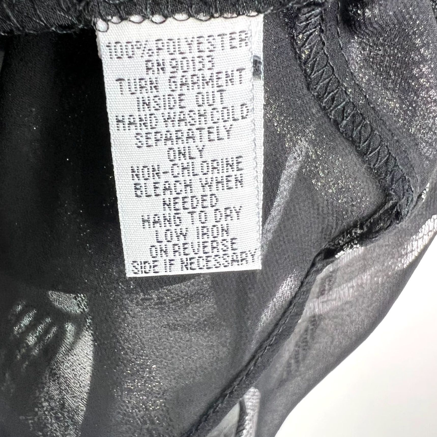 Bob Mackie Mackie Open Cardigan Duster Blouse Womens Black Silver Shimmer Geometric Glitter Long Sleeve Round Neck M Adult Womens Size M / US 6-8 / IT 42-44 - 5 Thumbnail