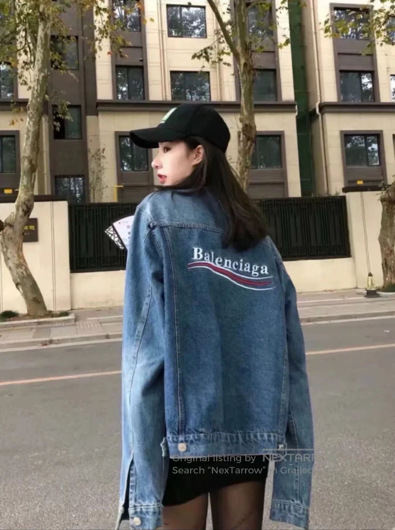 Balenciaga balenciaga distressed denim jacket with logo. Size US L / EU 52-54 / 3 - 9 Thumbnail