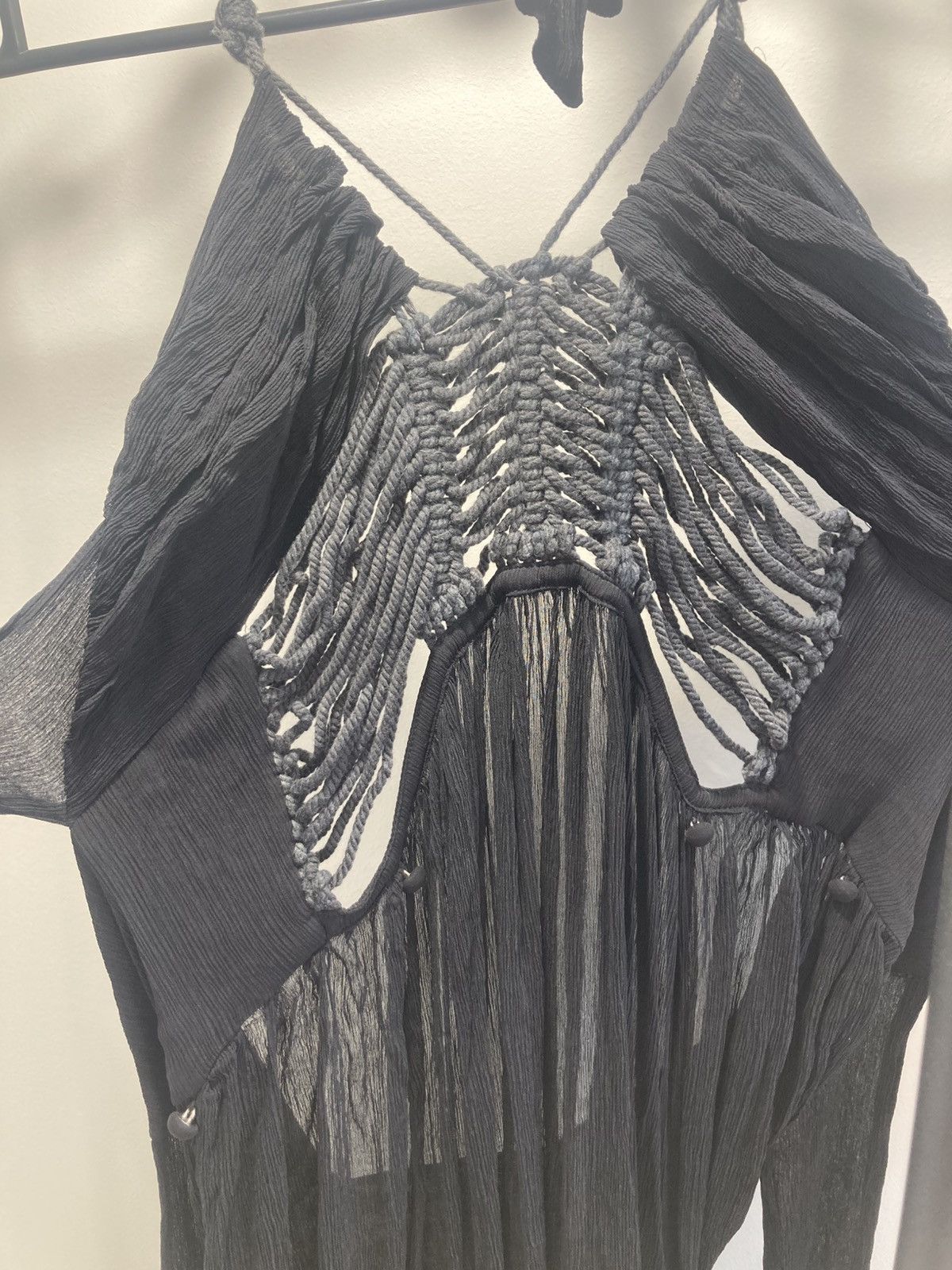 Vintage Sass & Bide Vintage Sheer Black Crepe Dress Size S / US 4 / IT 40 - 7 Thumbnail
