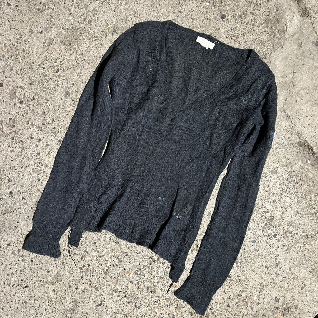 Diesel × Japanese Brand VINTAGE 90s DIESEL STRIPED MOHAIR / ACRYLIC SWEATER Y2K Size S / US 4 / IT 40 - 2 Thumbnail