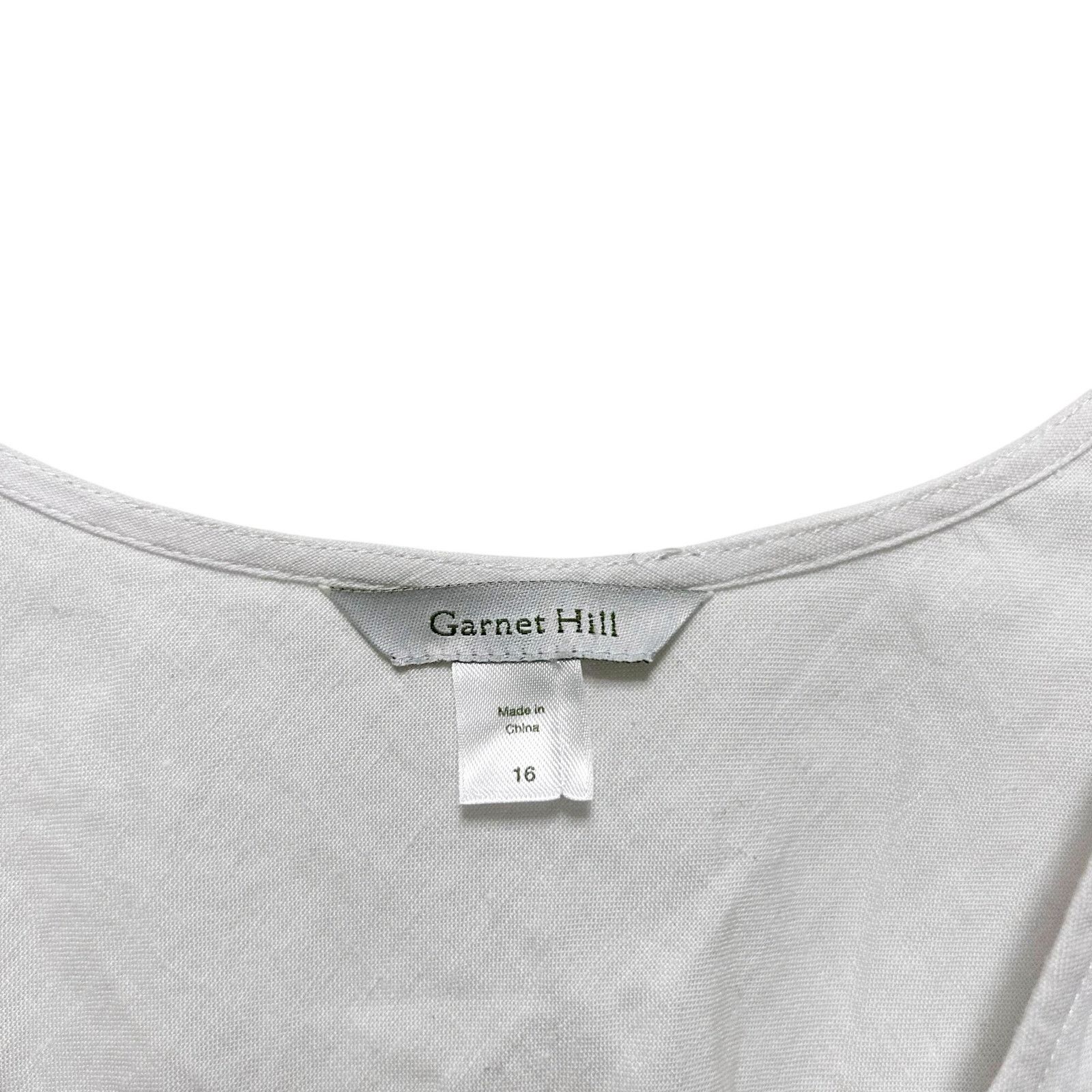 Other Garnet Hill White Linen Tank Top Sz 16 Size XXL / US 16-18 / IT 52-54 - 2 Thumbnail