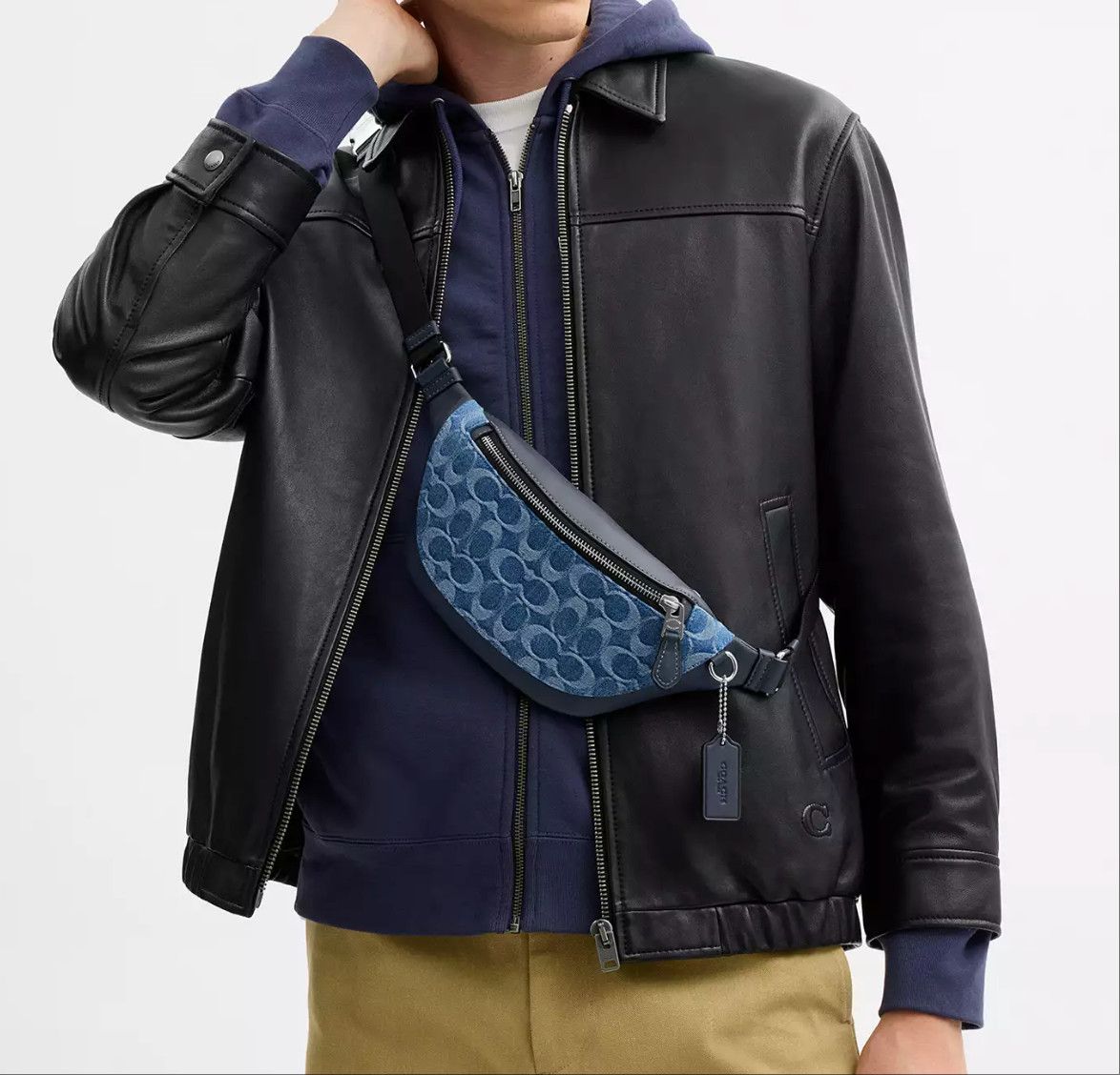 Coach Warren Mini Belt Bag In Signature Denim CDF48 Size ONE SIZE - 2 Thumbnail