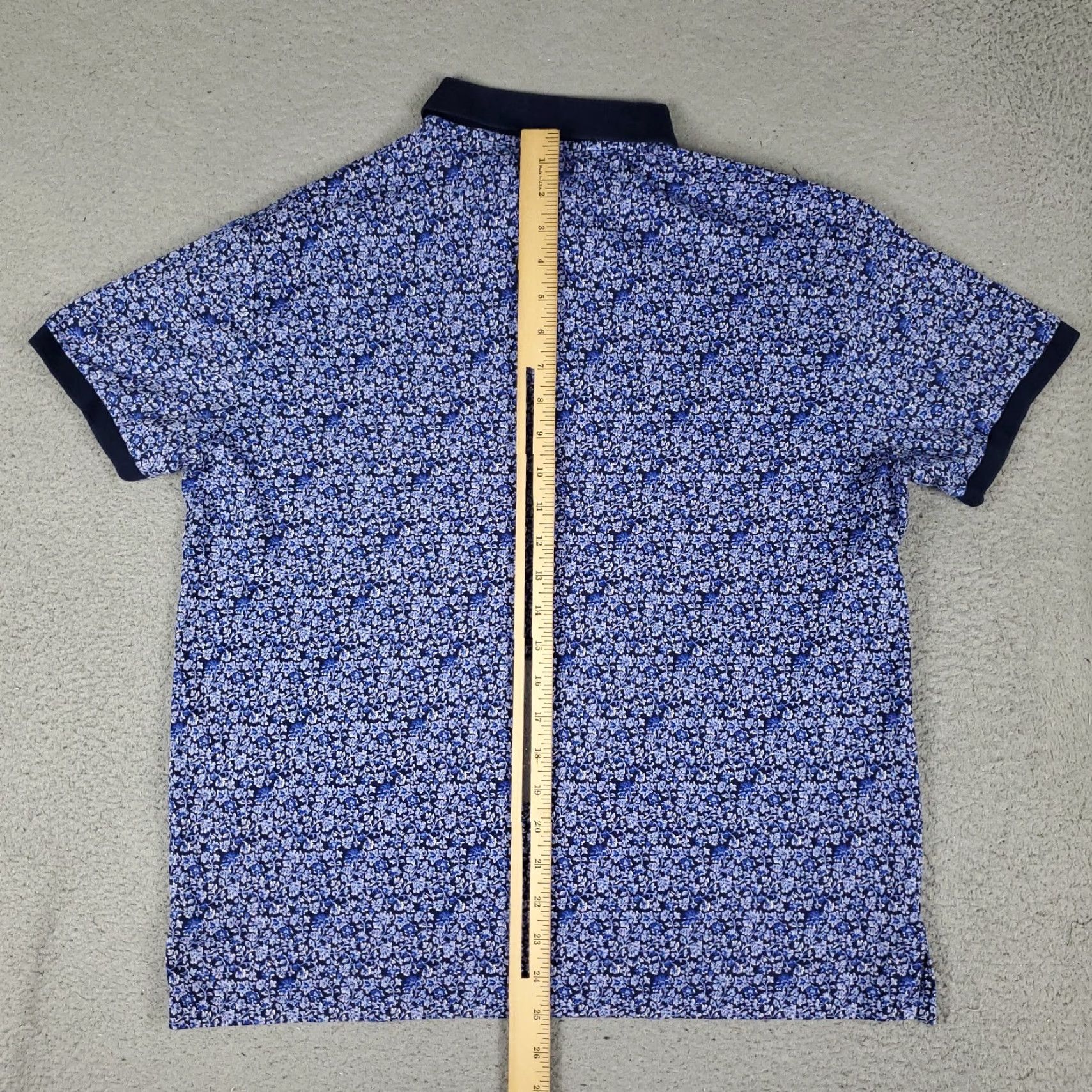 Ralph Lauren Ralph Lauren Polo Shirt Mens Large Blue Floral Casual Short Sleeve Modern Preppy Size US L / EU 52-54 / 3 - 4 Thumbnail