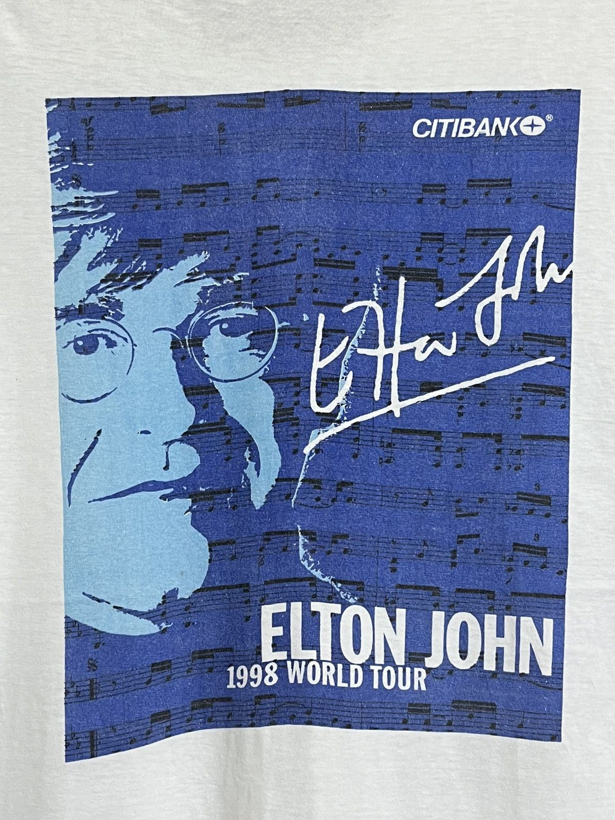 Band Tees RARE🔥VINTAGE 90s ELTON JOHN CITIBANK WORLD TOUR 1998 T SHIRT Size US L / EU 52-54 / 3 - 3 Thumbnail