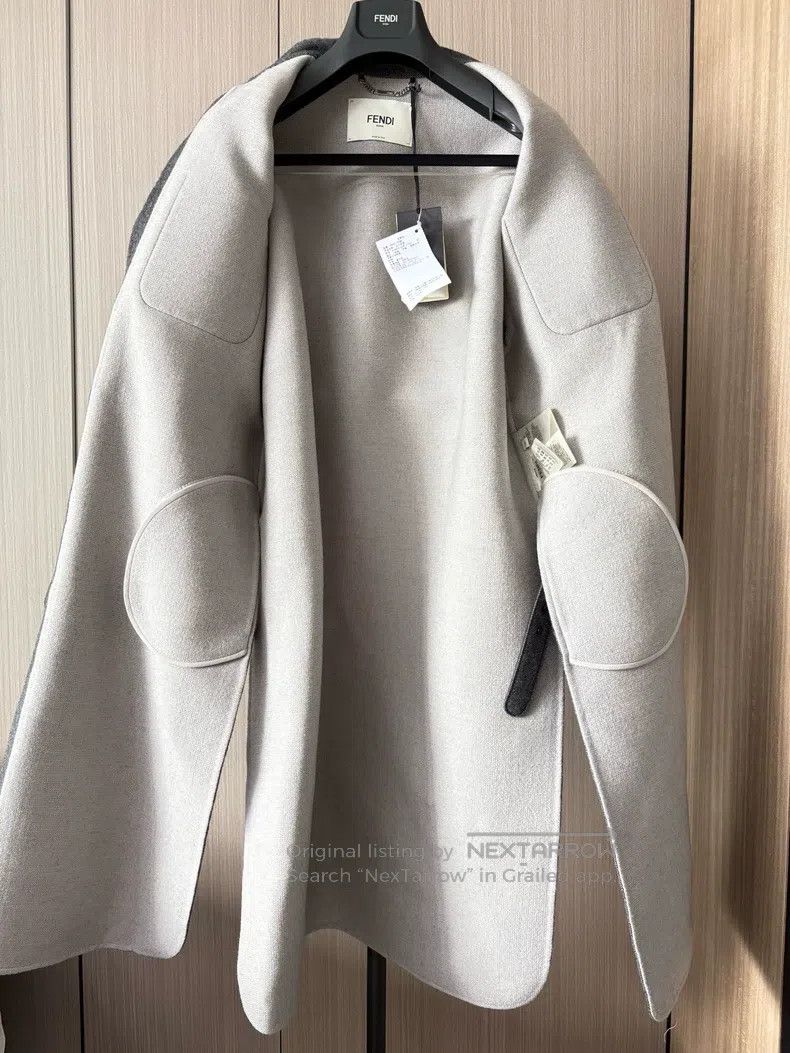Fendi Fendi Women's Wool Coat Smoky Gray Size XS / US 0-2 / IT 36-38 - 3 Thumbnail