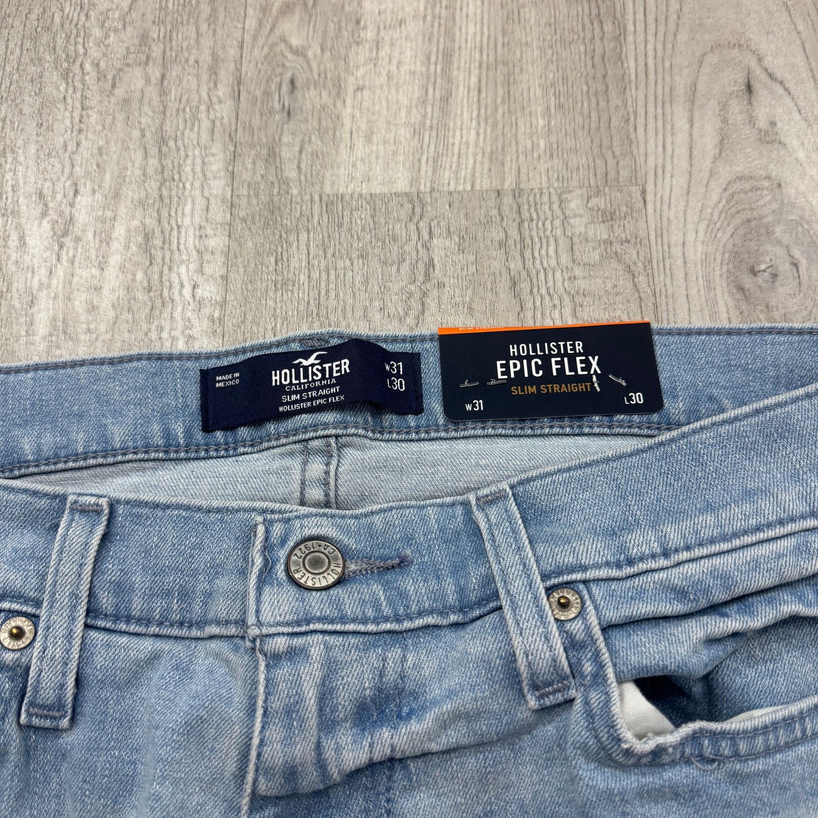 Hollister NEW Hollister Epic Flex Slim Straight Jeans Men's 31 x 30 Size US 31 - 3 Thumbnail