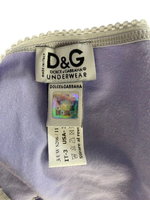 Dolce & Gabbana D&G Underwear Butterfly Print Lilac Thong Size 25" / US 0 / IT 36 - 5 Thumbnail