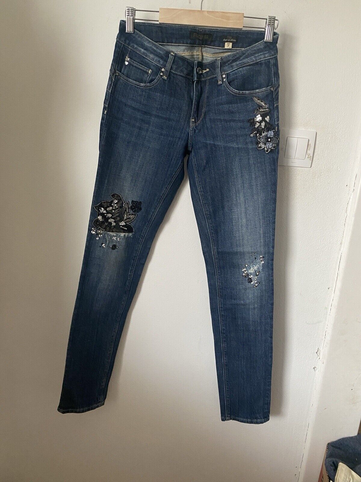 Fracomina Embellished Jeans Woman’s Denim Size 27 Tina A25