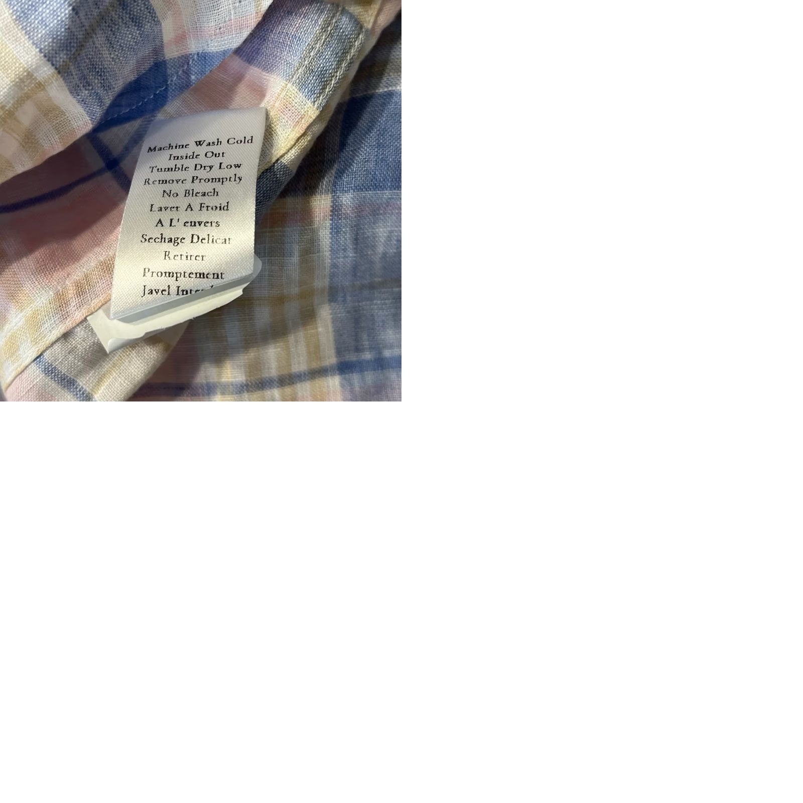 Frank & Eileen Frank & Eileen Shirt Womens XS Relaxed Button Up Plaid Linen Long Sleeve Multicolor C6 Size XS / US 0-2 / IT 36-38 - 9 Thumbnail