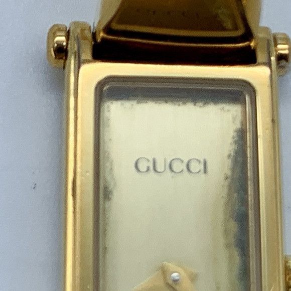 Gucci Vintage GUCCI 1500L Rectangular Gold Plated Quartz Watch Size ONE SIZE - 10 Thumbnail