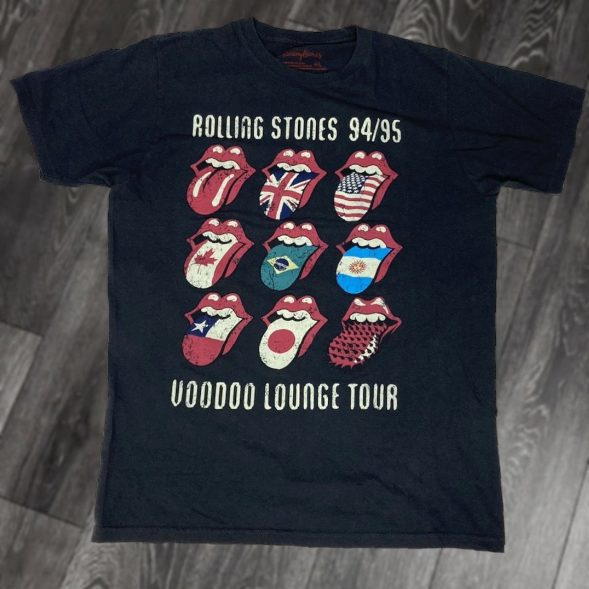 VINTAGE The Rolling Stones Voodoo Lounge Tour 94/95 Retro Graphic T-shirt Men Medium