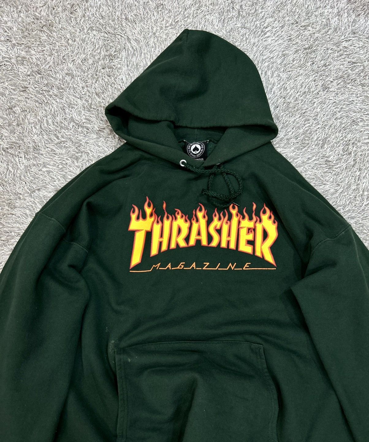 Thrasher CRAZY VINTAGE THRASHER FLAME LOGO HOODIE Size US L / EU 52-54 / 3 - 2 Thumbnail