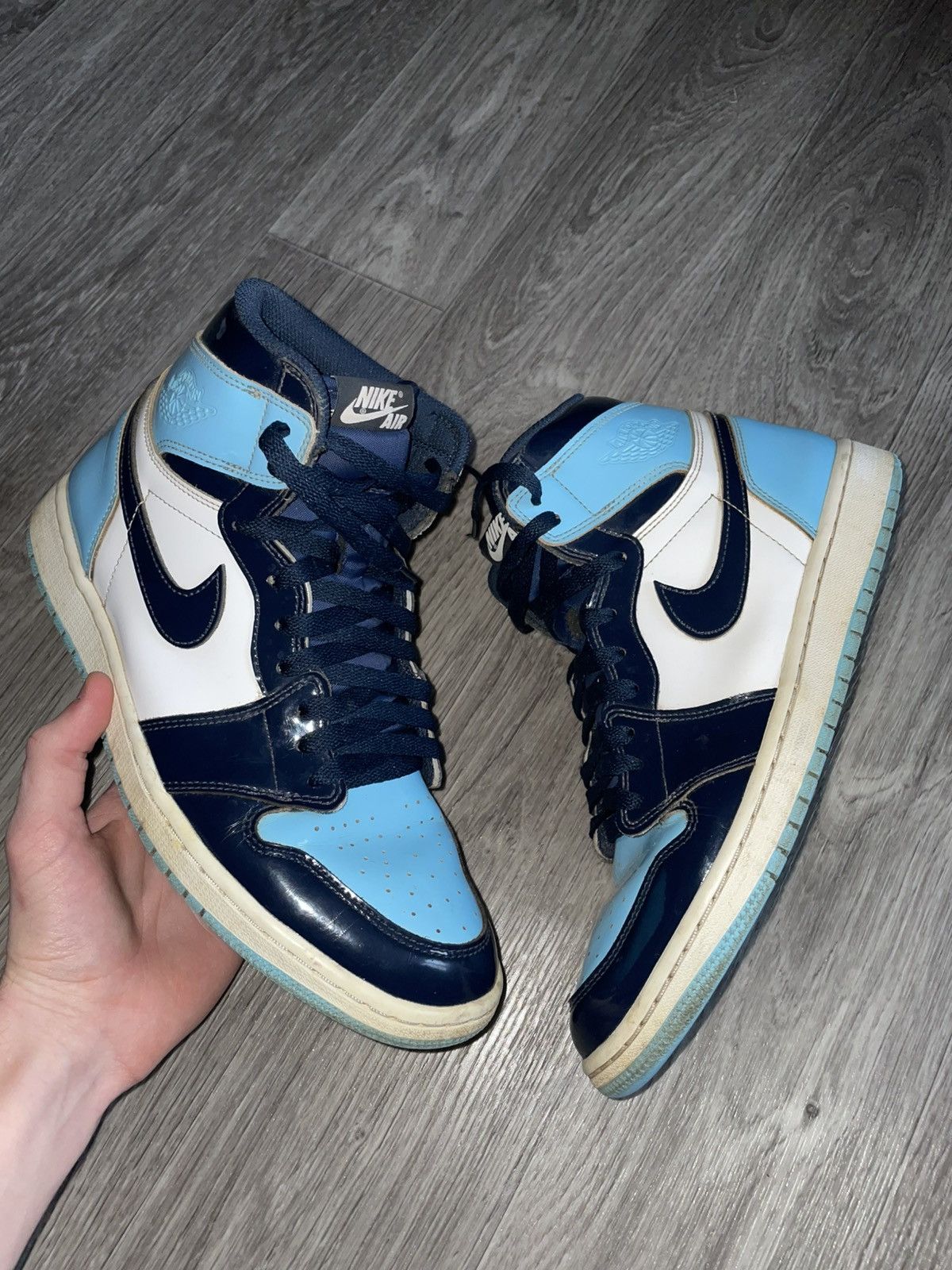 Nike Air Jordan 1 Retro High OG 'UNC Patent' Size 44