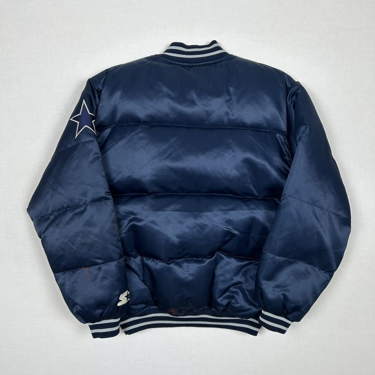 Starter Vintage 1990s Starter Dallas Cowboys Puffer Bomber Jacket Size US L / EU 52-54 / 3 - 6 Thumbnail
