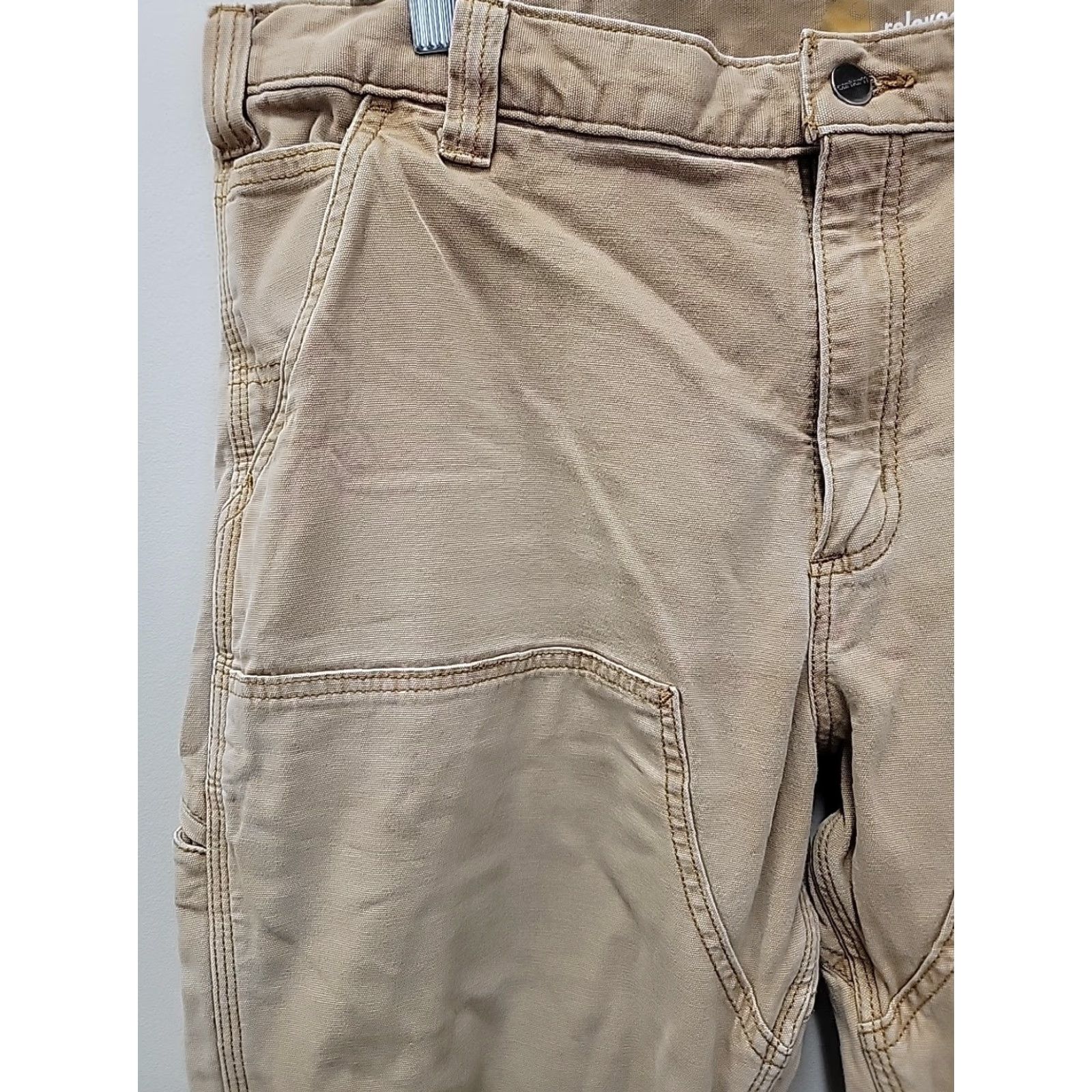 Carhartt Carhartt Pants Mens 38x30 Relaxed Fit Brown 5-Pocket Double Knee Workwear Casual Pants Size US 38 / EU 54 - 3 Thumbnail