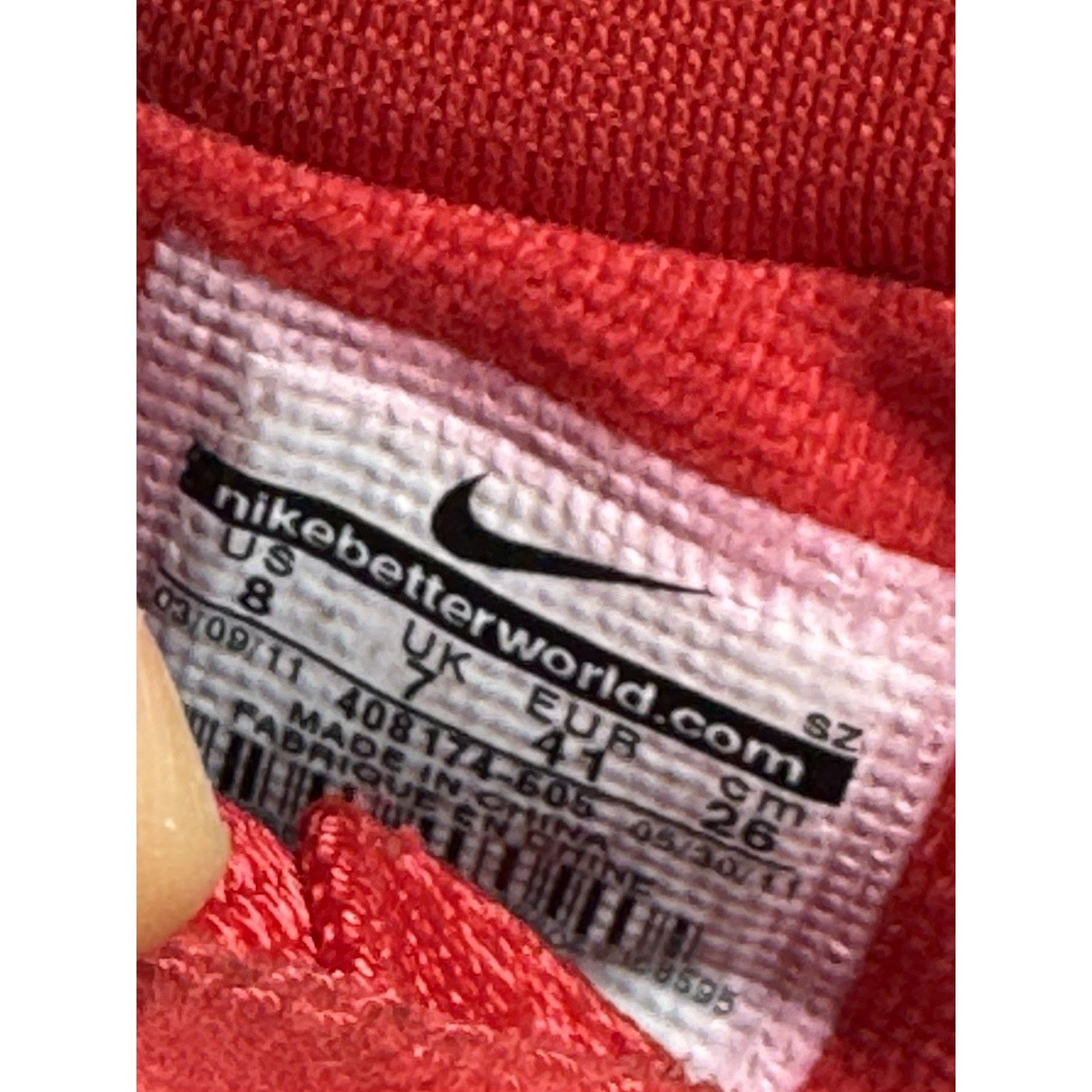 Nike Size 8 Nike Dunk Hi Red 2011 Rare 408174-605 Size US 8 / EU 41 - 7 Thumbnail
