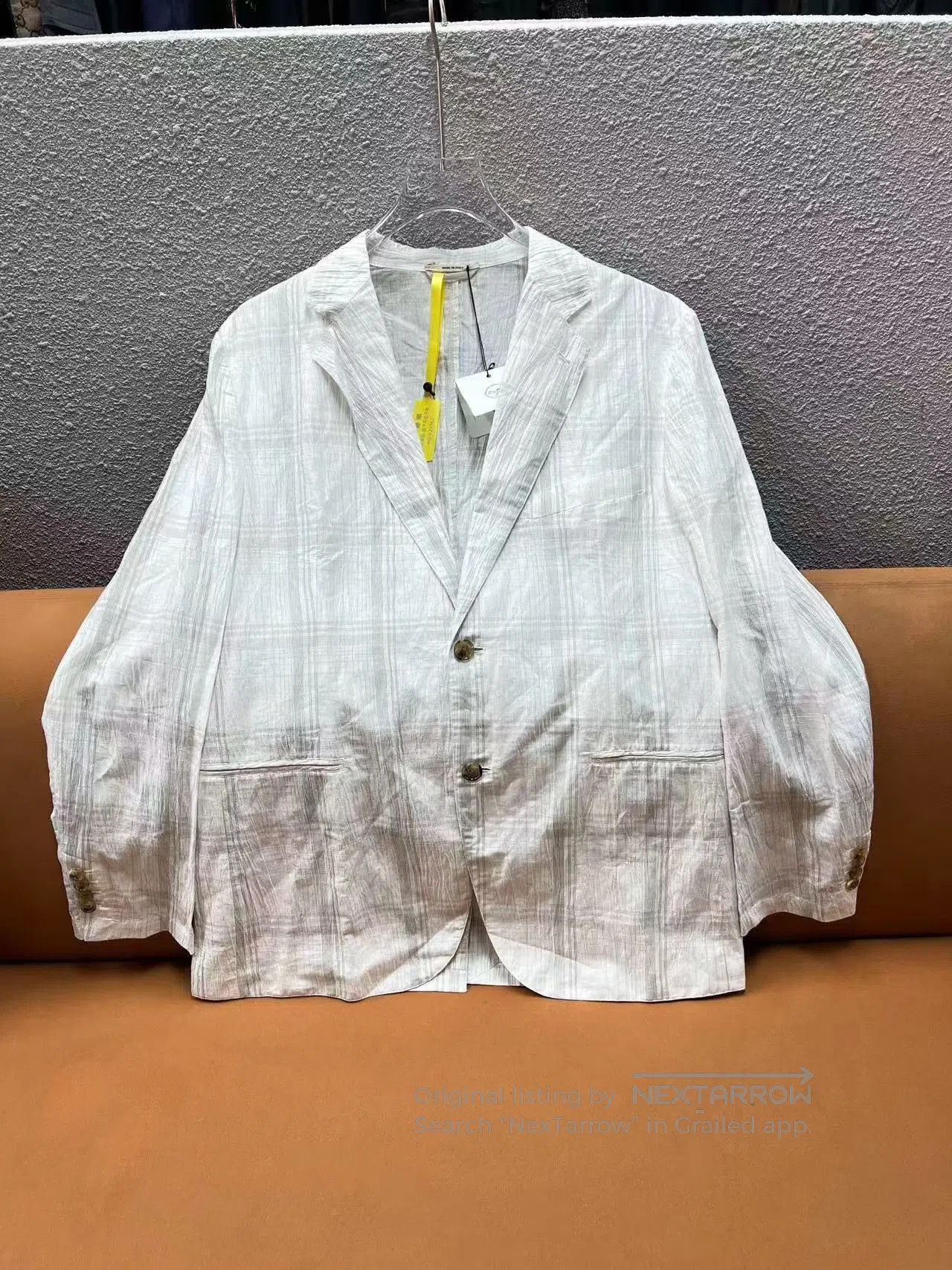 Hermes HERMES SS22 Carreaux Linen Check Blazer. Size US S / EU 44-46 / 1 - 1 Thumbnail