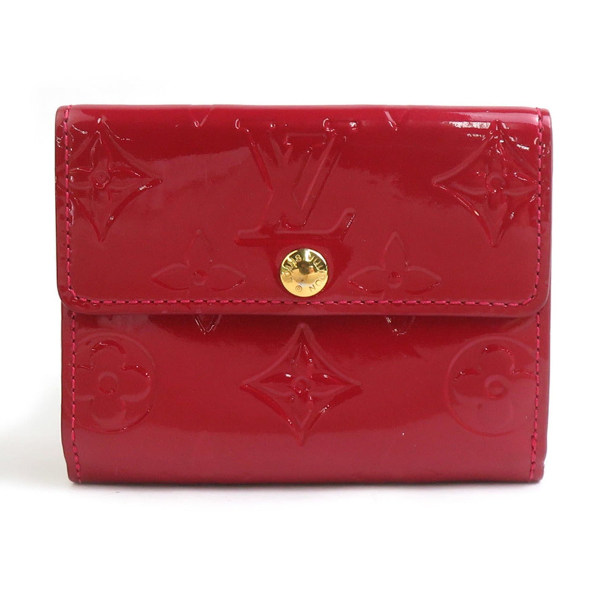 Louis Vuitton Monogram Vernis Ludlow Patent Leather Wallet with Coin Purse, Business Card Case, and Case in Dark Red Gold. Women\'s. M91978. Free Shipping. e61278i
