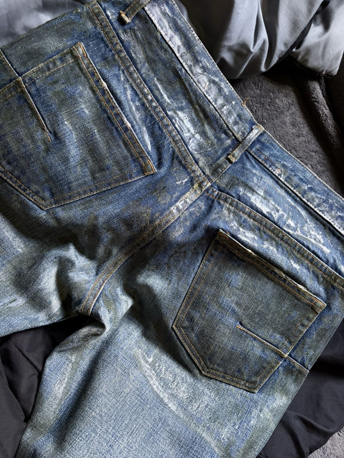 Dior Dior AW07 Green Wax Luster Denim Size US 27 - 4 Thumbnail