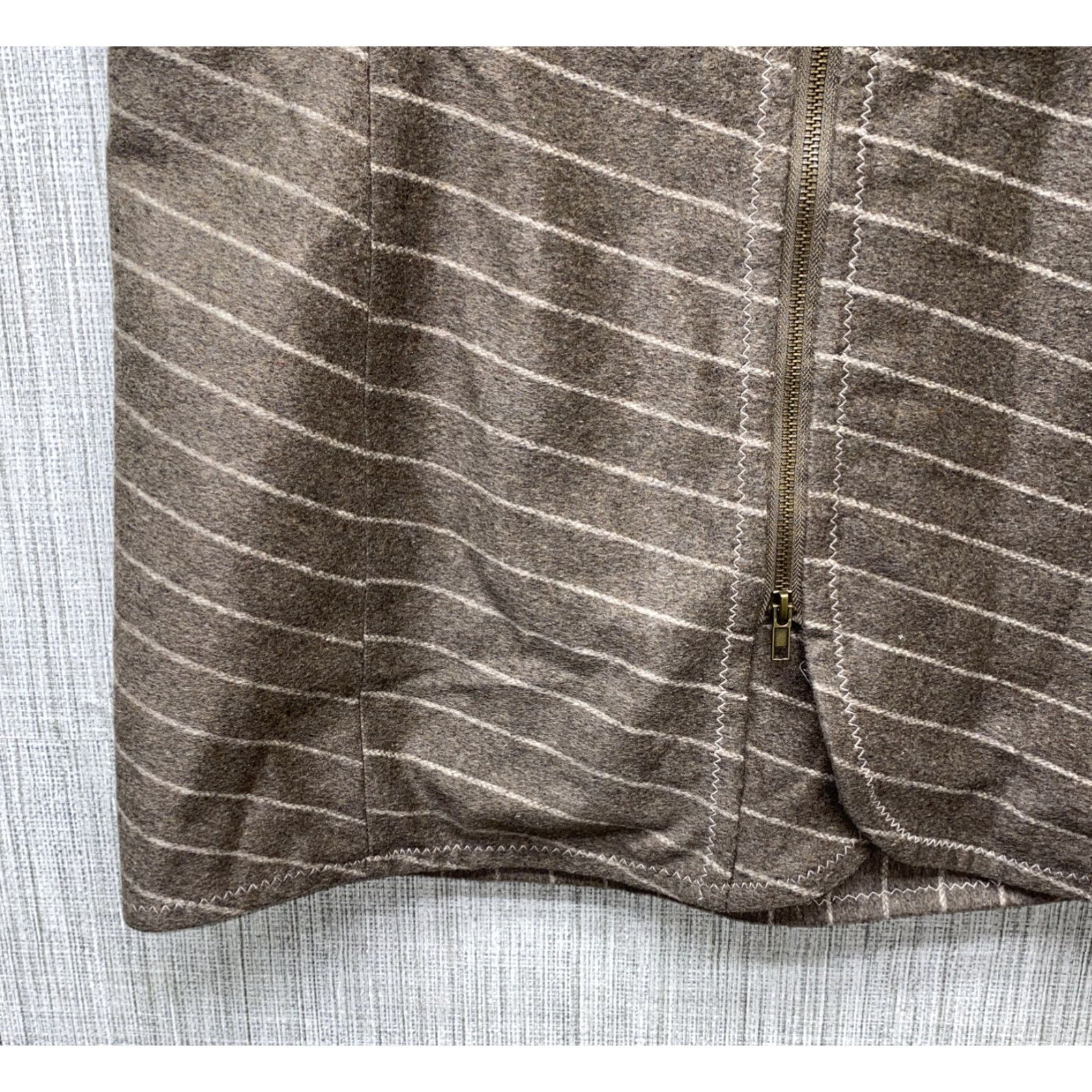 Vintage Purnell Skirt Wrap Women 14 Brown NWT 90s Santa Barbara Work Wear Woolies Zip Short Canvas Structured Size 36" / US 14 / IT 50 - 3 Thumbnail