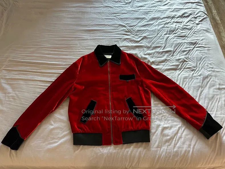 Saint Laurent Paris Saint Laurent Paris Red velvet jacket coat Size US M / EU 48-50 / 2 - 1 Thumbnail
