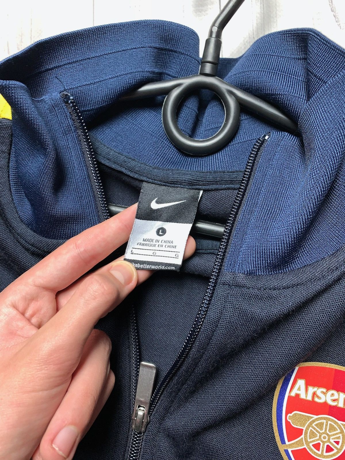 Nike × Vintage Vintage Nike Arsenal soccer track jacket size L Size US L / EU 52-54 / 3 - 3 Thumbnail